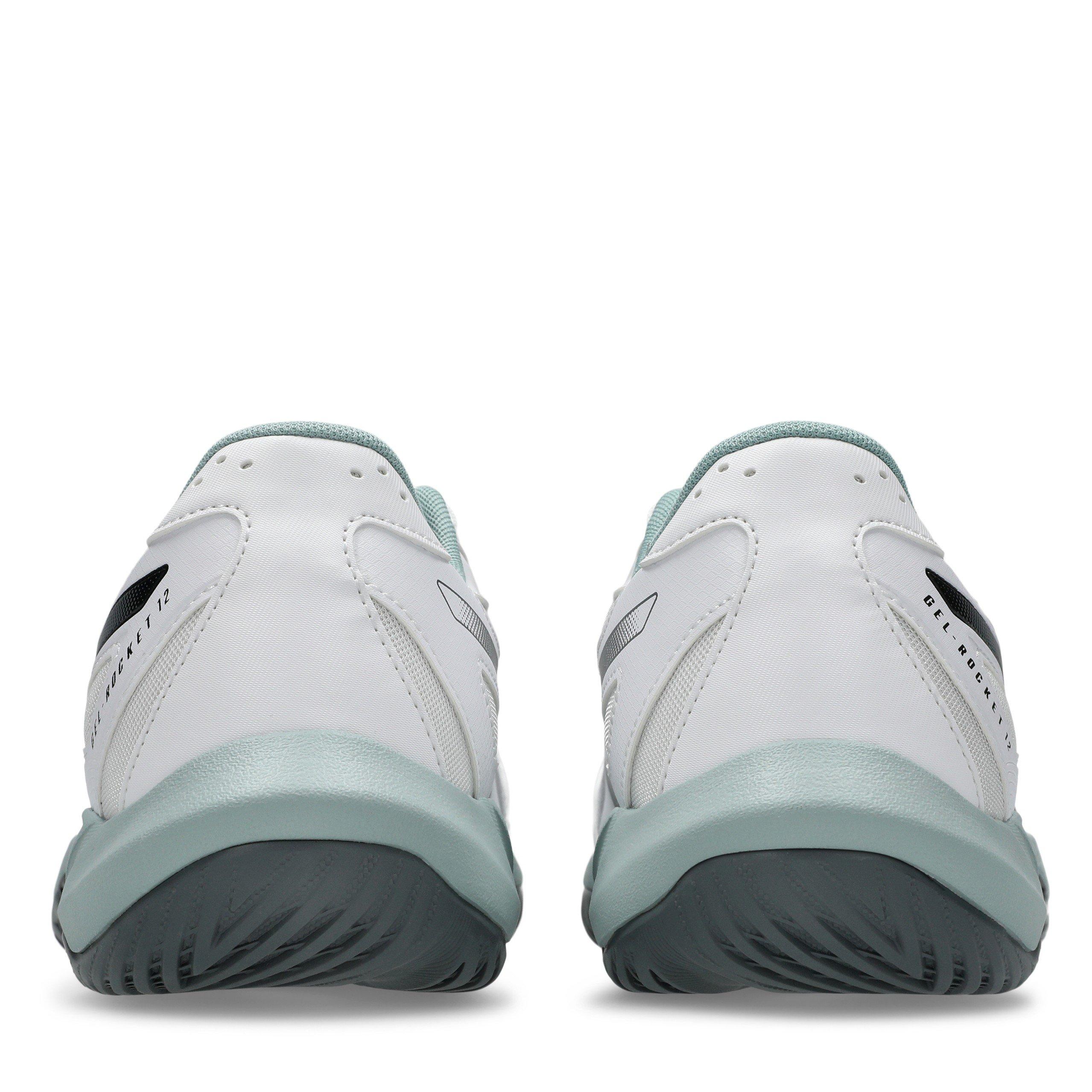 Bijela/Čelik - Asics - Asics Gel-Rocket 12 Handball Trainers Mens - 7