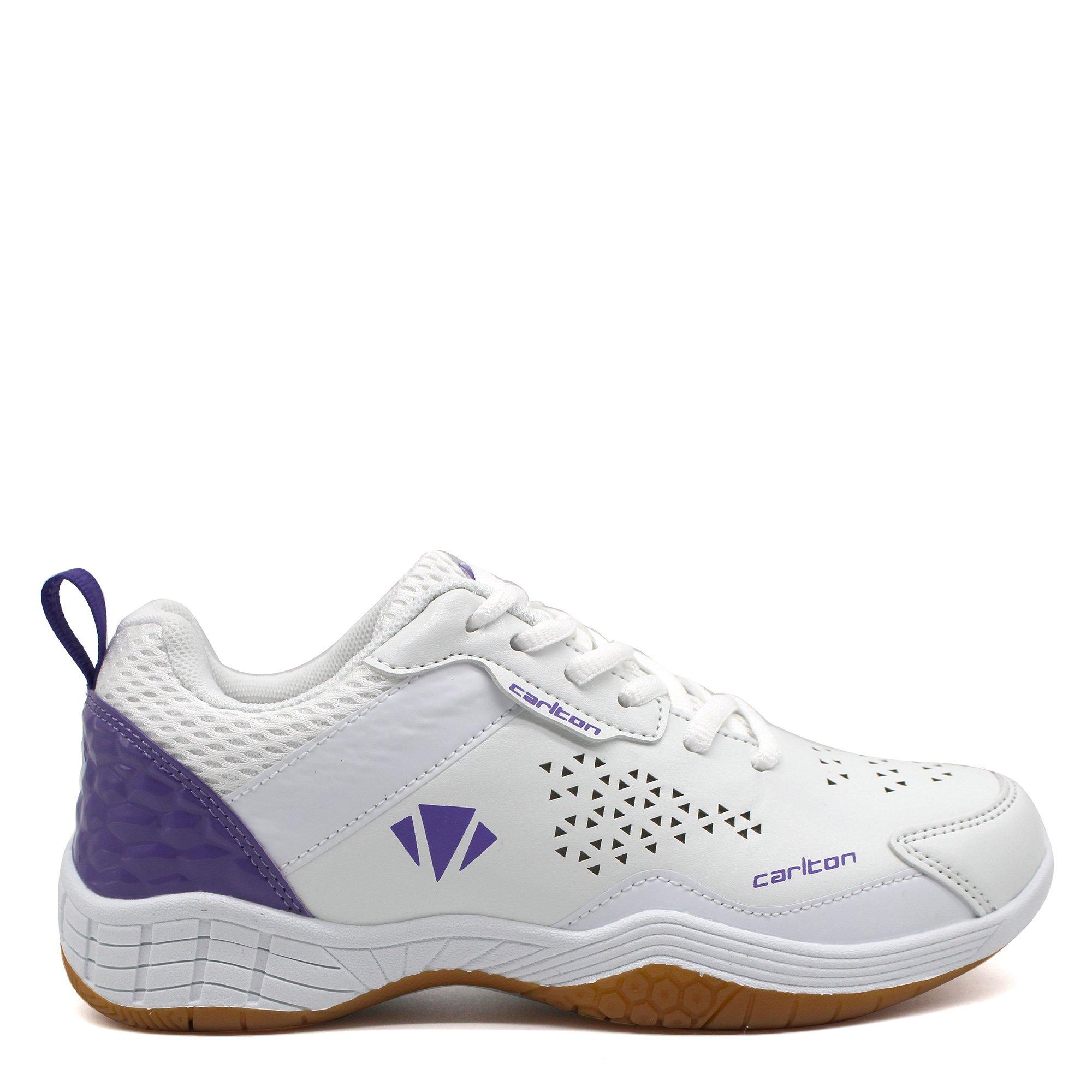 WHITE / PURPLE - Carlton - CC-104W Badminton Trainers Womens - 1