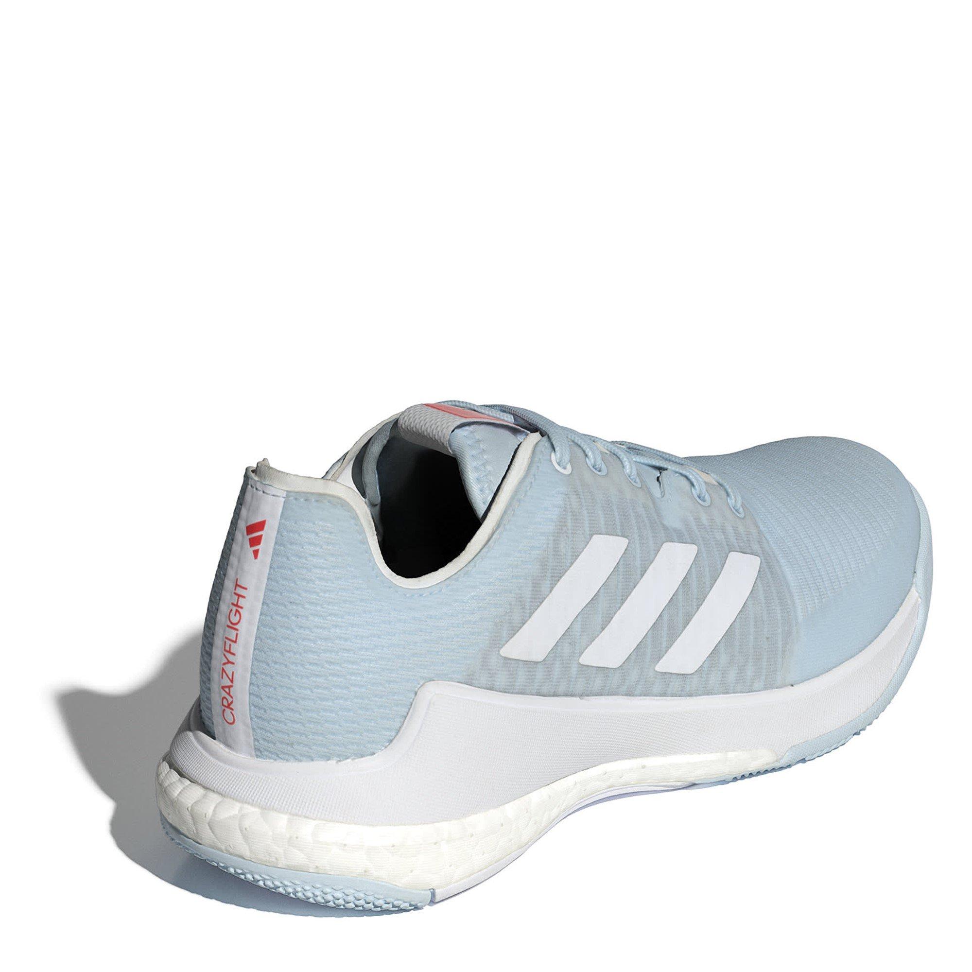 Blue/White - adidas - Crazyflight Womens Court Shoes - 4