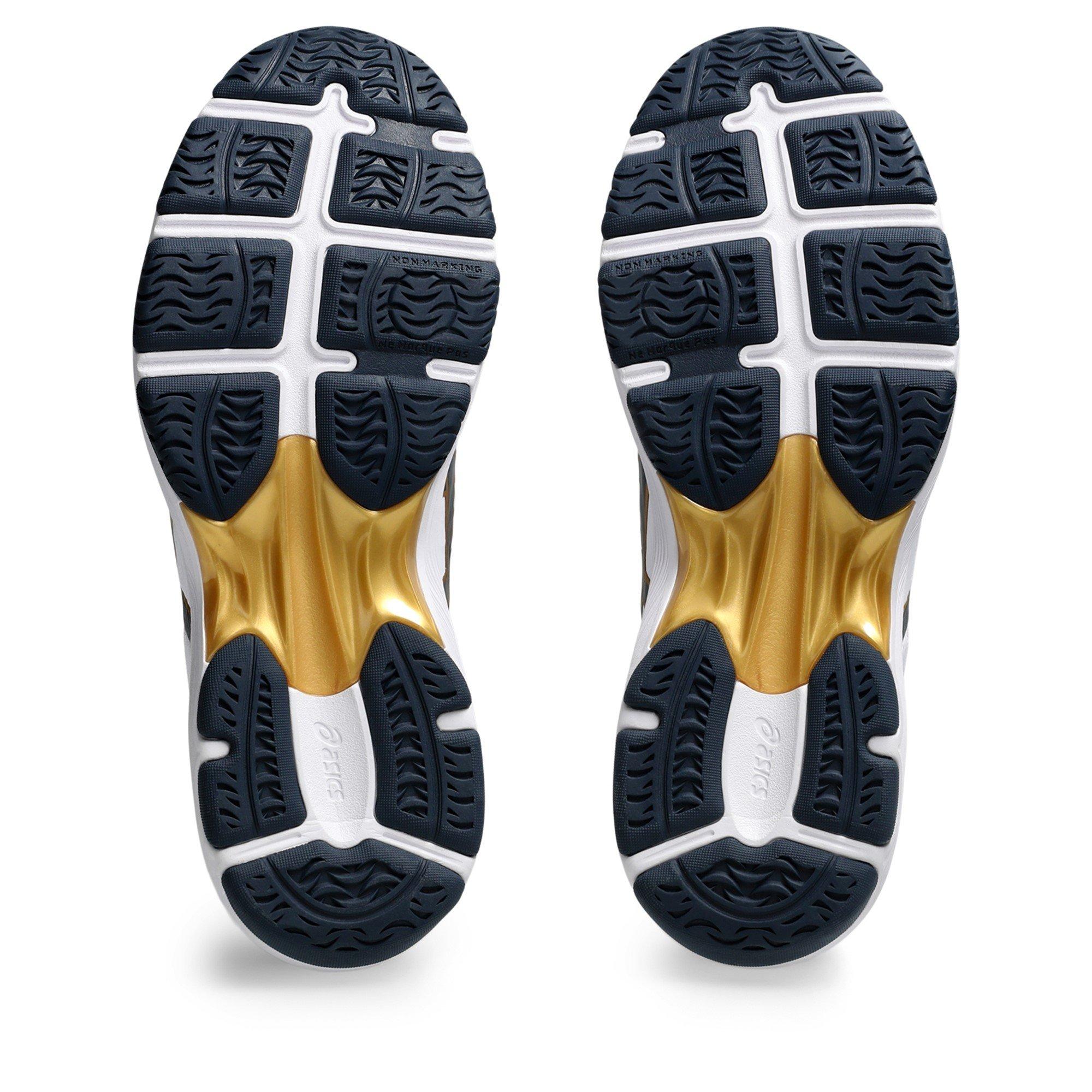 White/Blue - Asics - Netburner Academy 9 Netball Shoes - 3