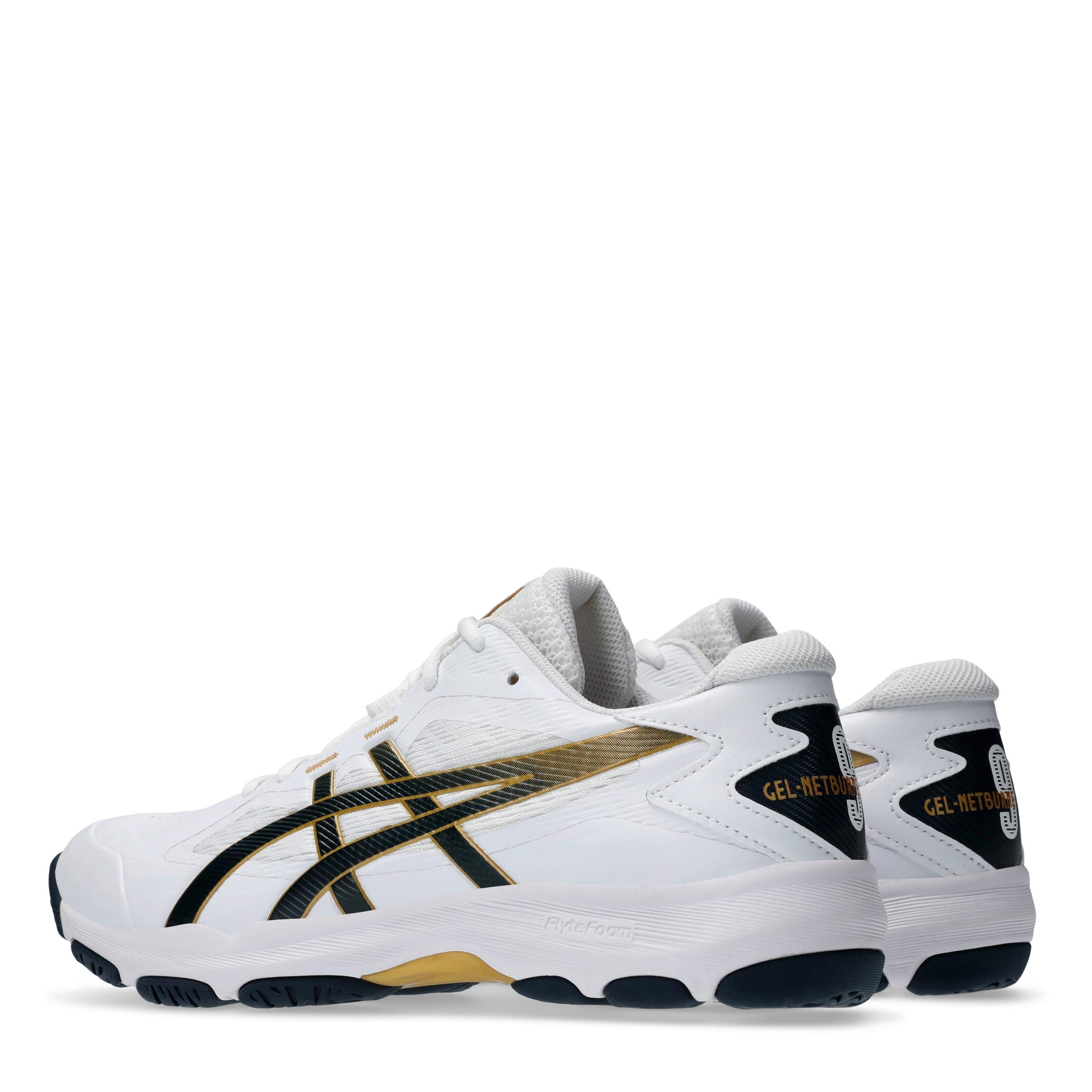 White/Blue - Asics - Netburner Academy 9 Netball Shoes - 5