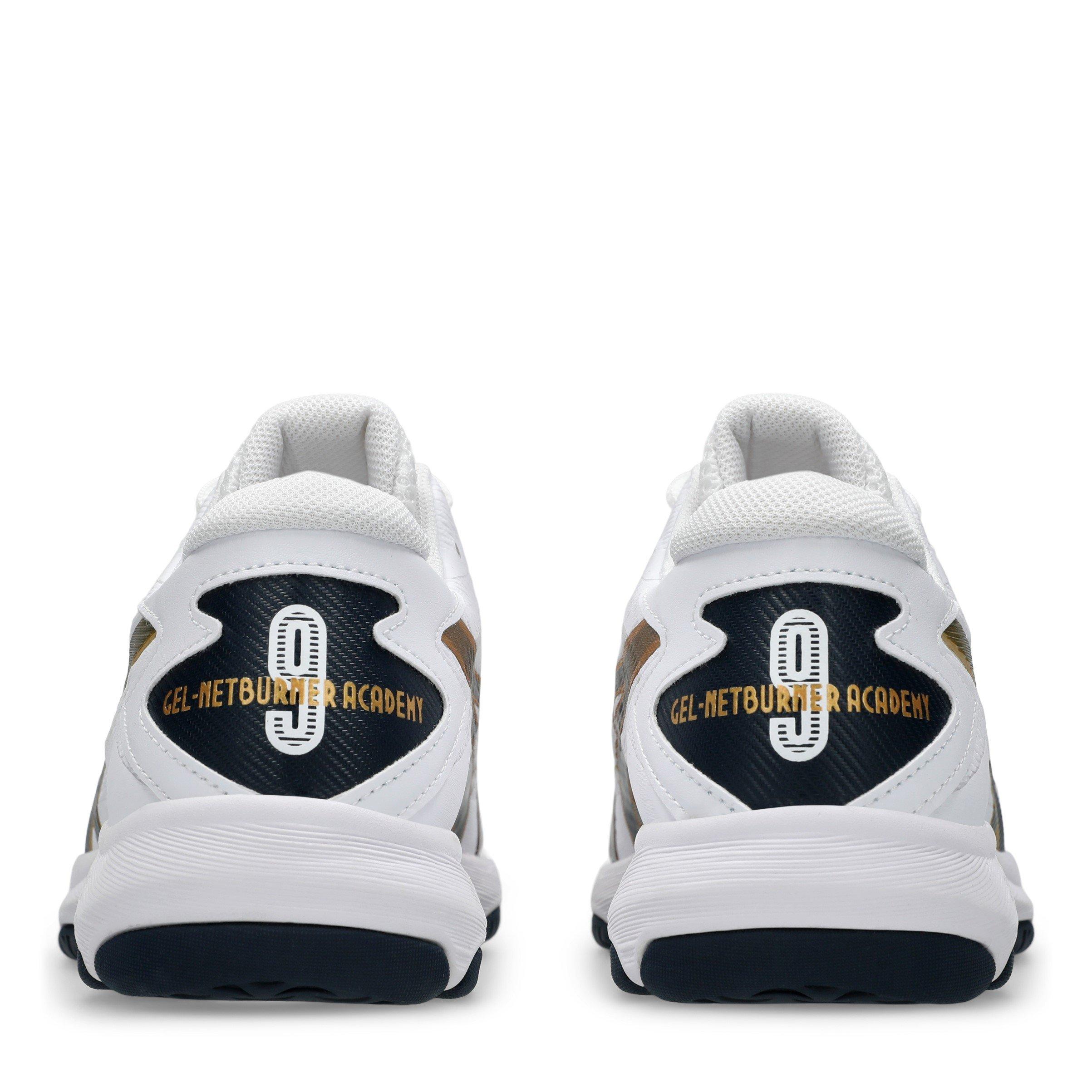 White/Blue - Asics - Netburner Academy 9 Netball Shoes - 7