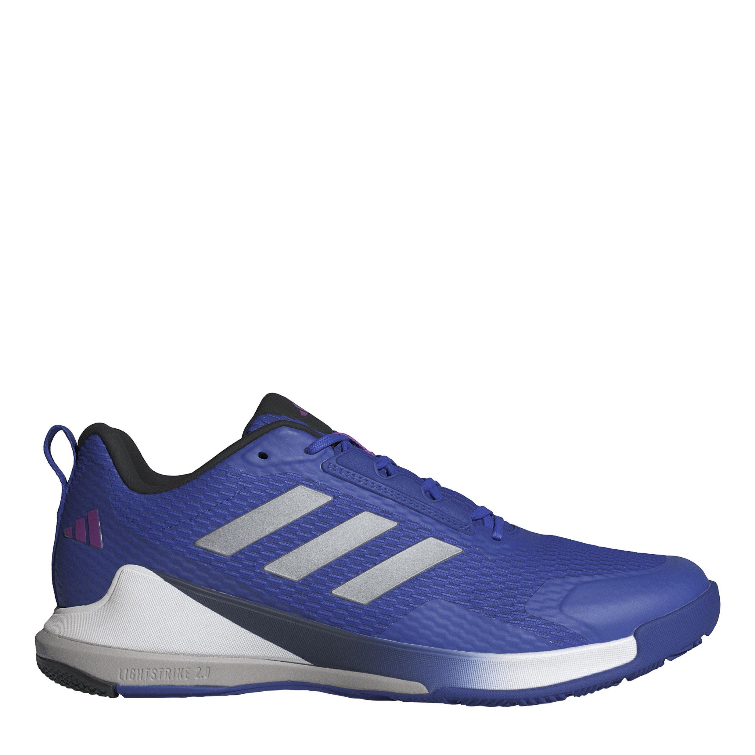 Adidas Men's Novaflight 2 Indoor Shoes - Luc Blue/Sliver - 7 (40.7)