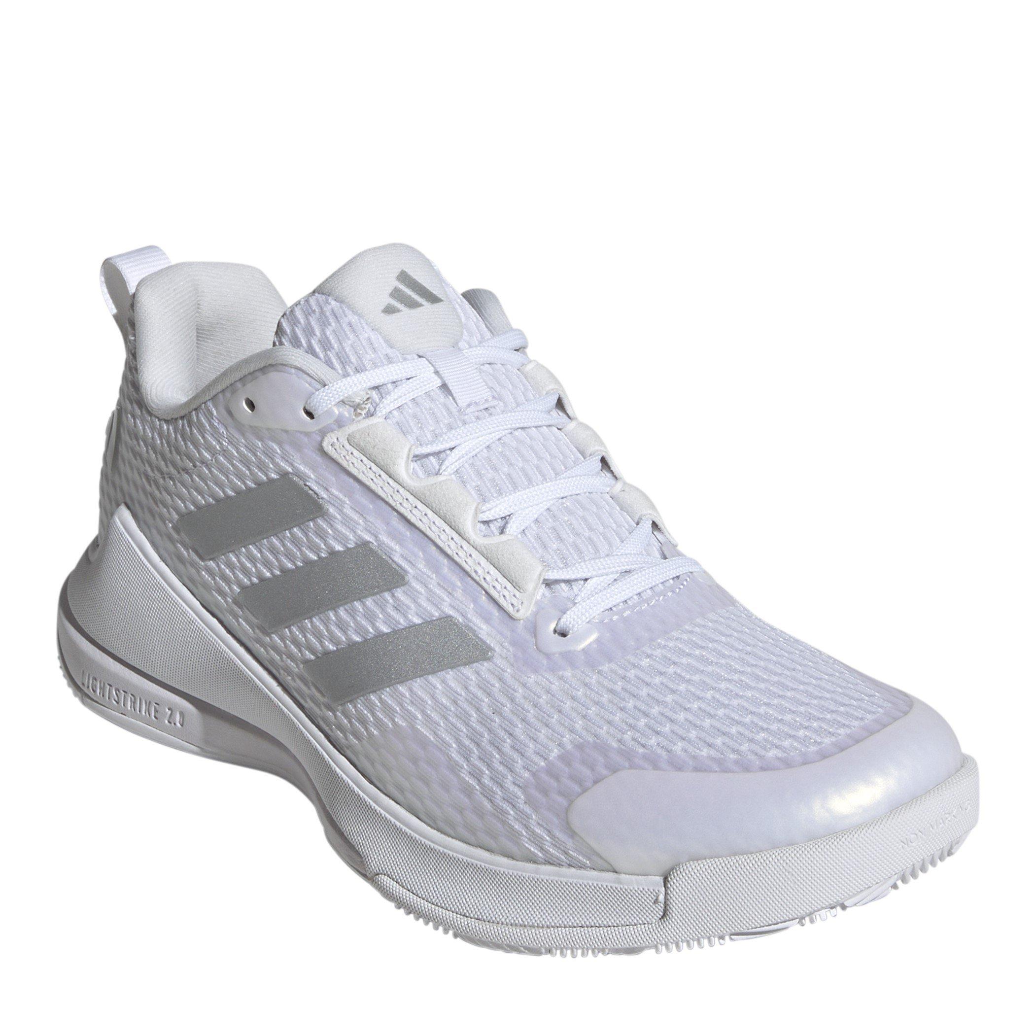 Hvid/Sølv - adidas - Novaflight 2 Indoor Shoes Womens - 3