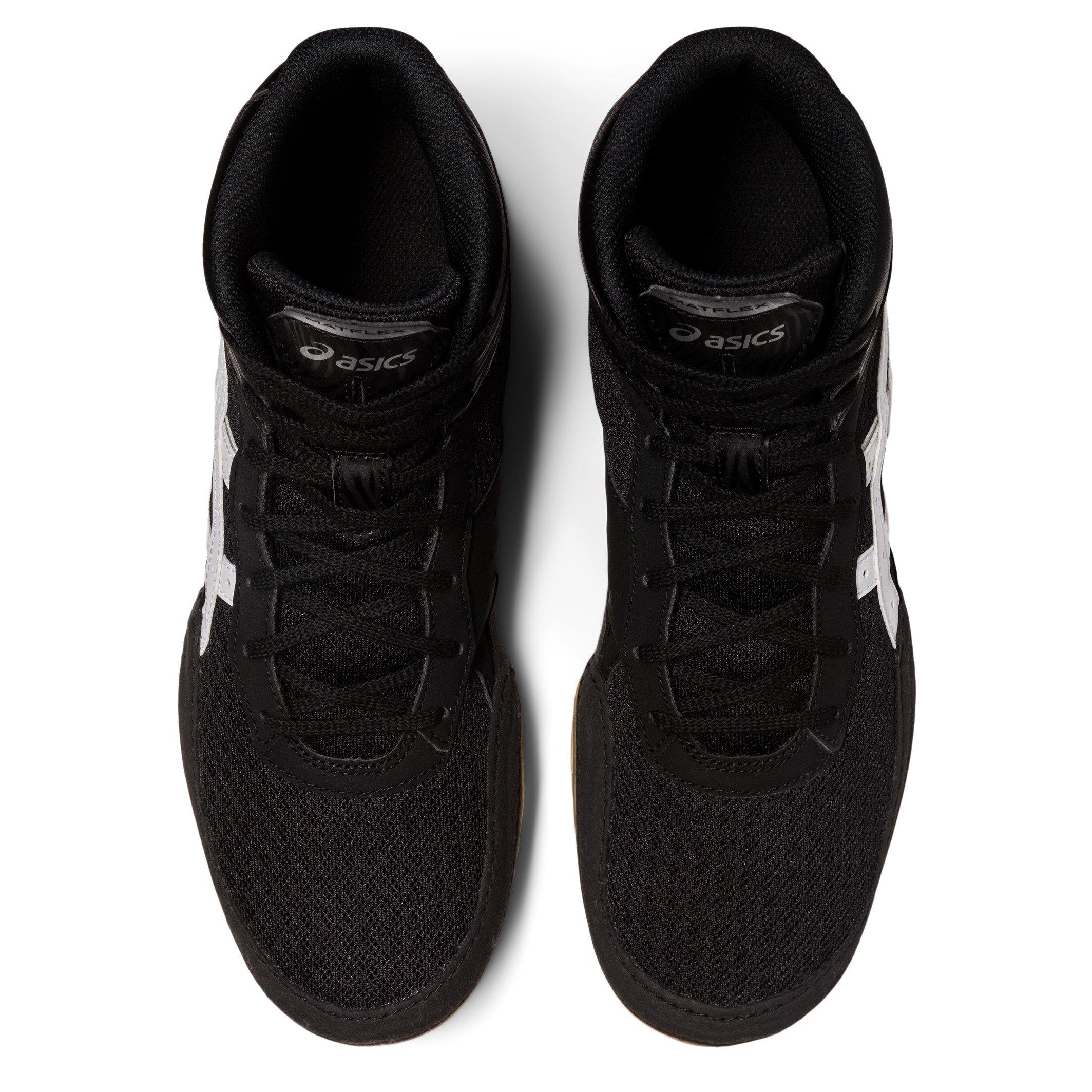 Black/White - Asics - Unisex Adults Matflex Wrestling Shoes - 6