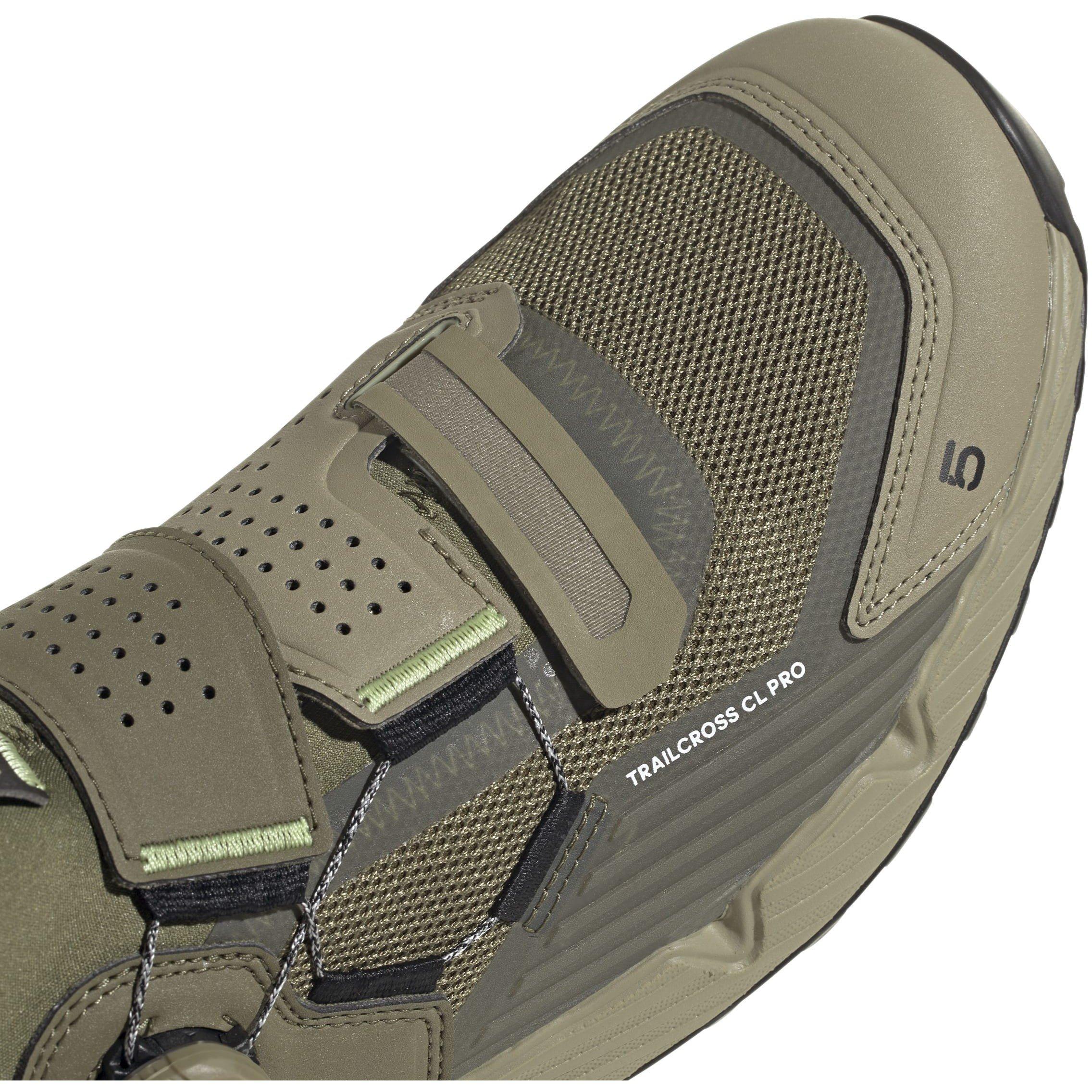 FOlv/CBlk/OrG - Five Ten - Pro Clip-In Mountain Bike Shoes - 9