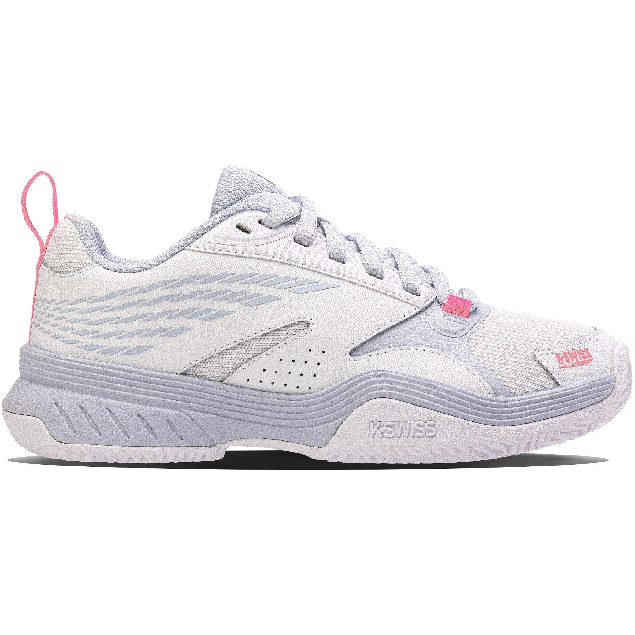 K-Swiss Women's Speedex Padel Lace Up Padel Trainers - White/Ice/Pink - 6.5 (39.5)