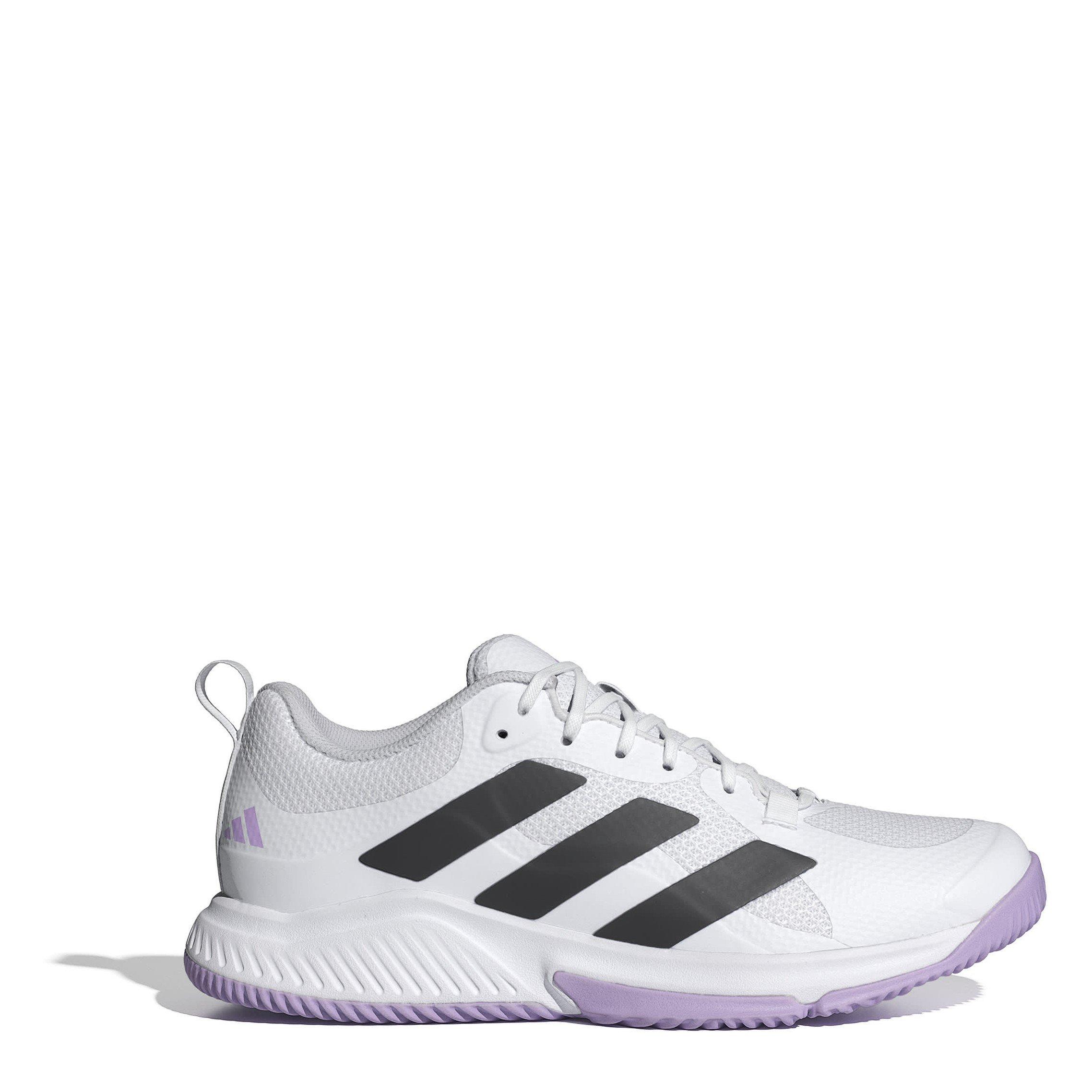 White/Black - adidas - Women's Court Team Indoor Netball Shoes - 1