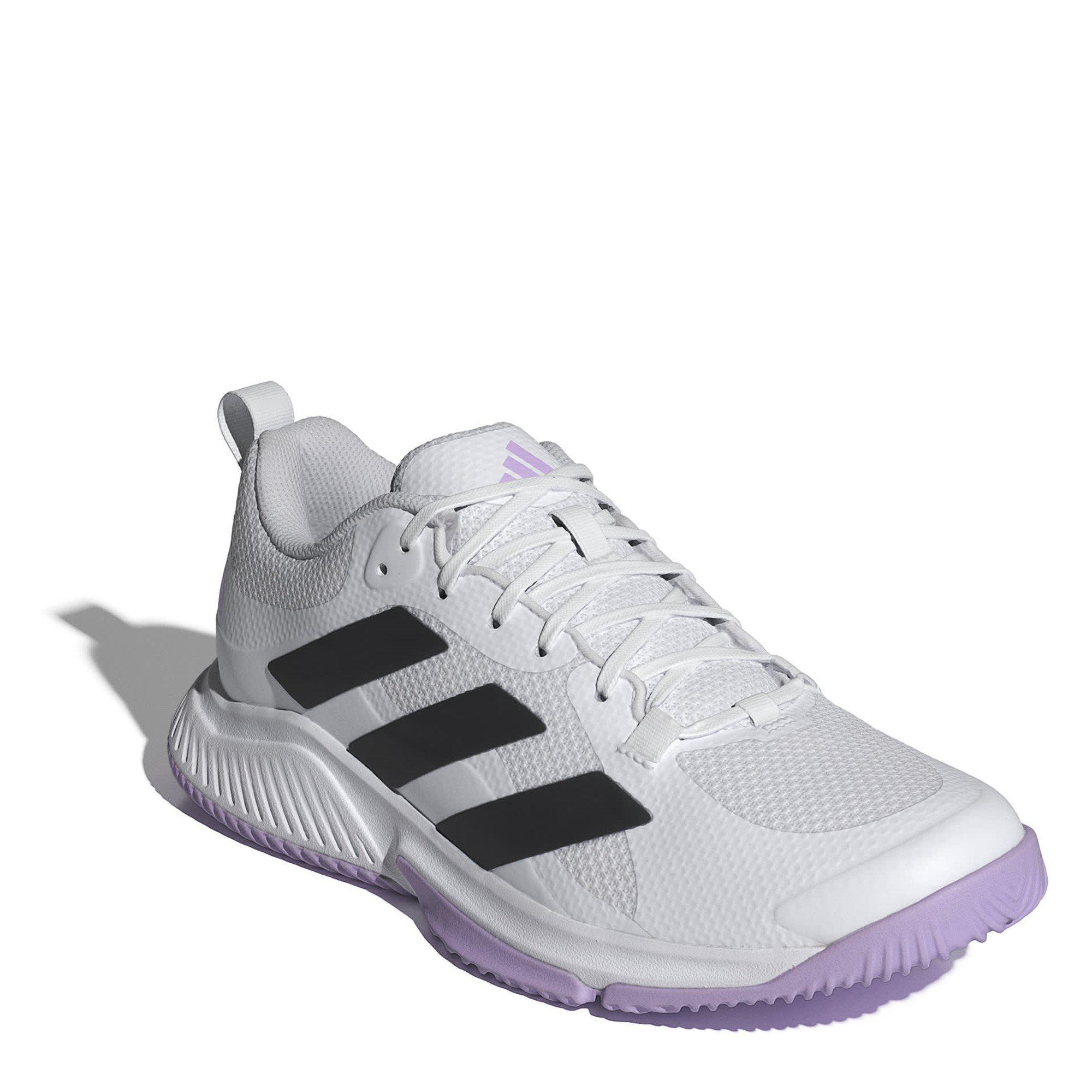 White/Black - adidas - Court Team Indoor Netball Shoes - 3