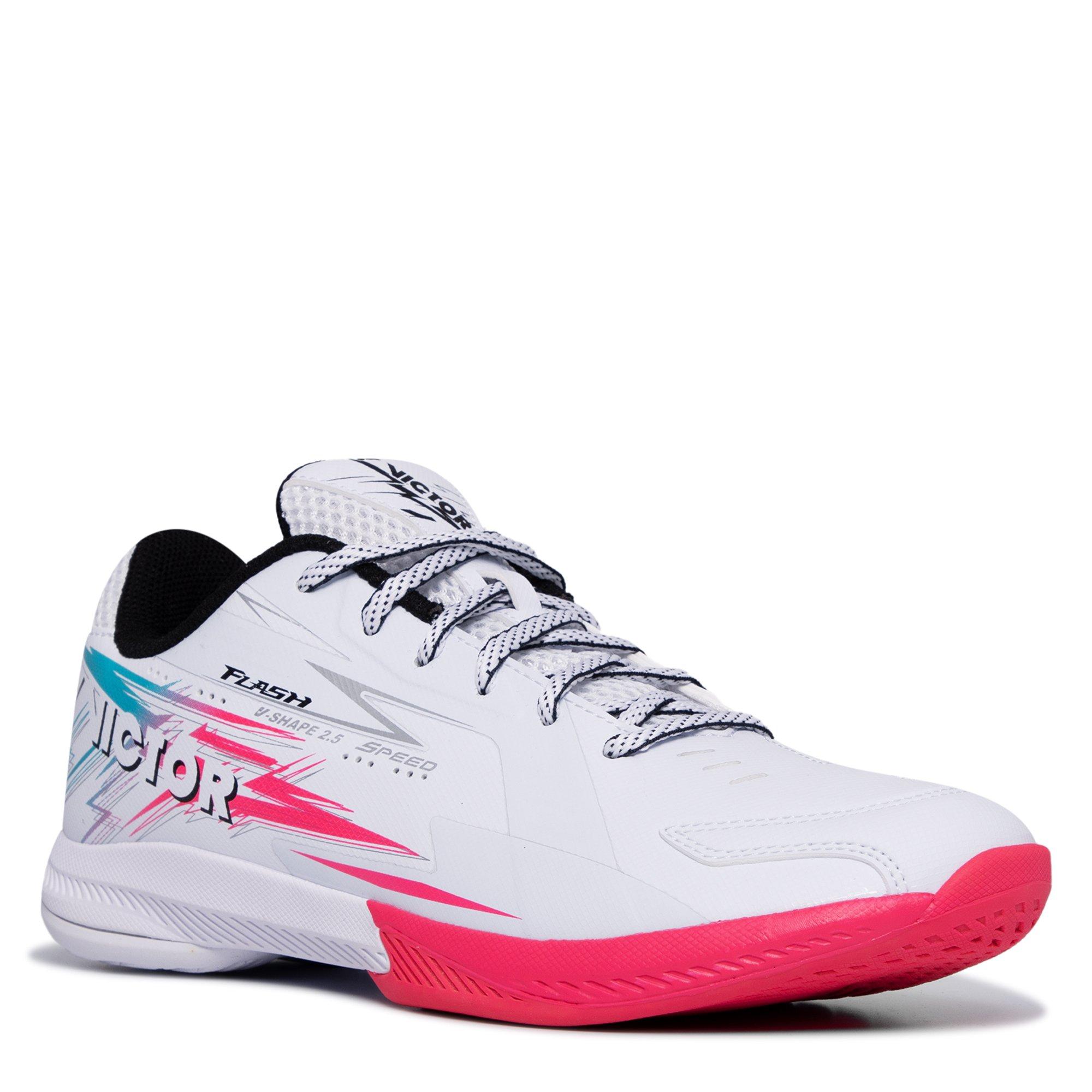 White Pink - Victor - Men's Flash AQ Badminton Trainers - 4
