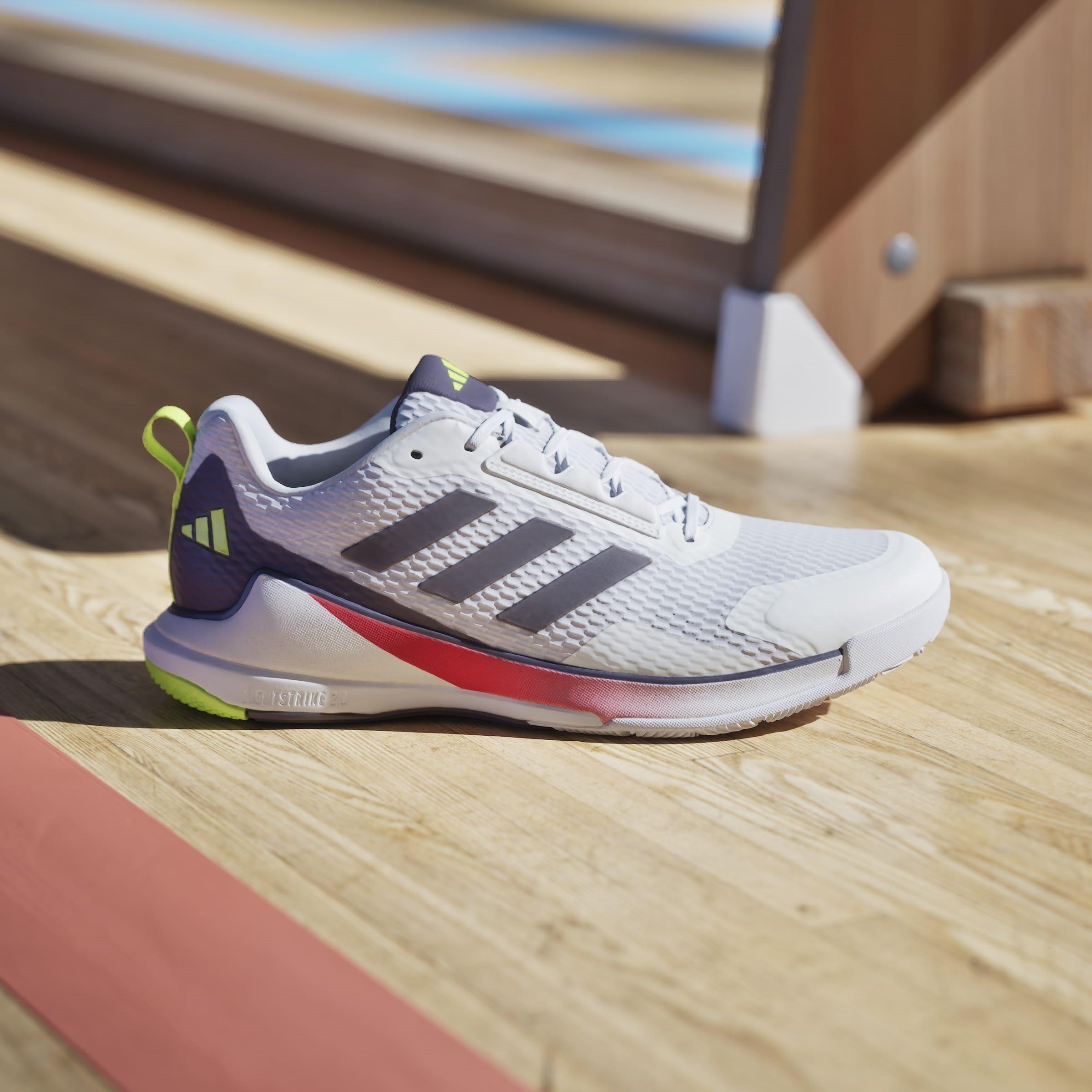 White/Metal - adidas - Novaflight 2 Indoor Shoes - 10