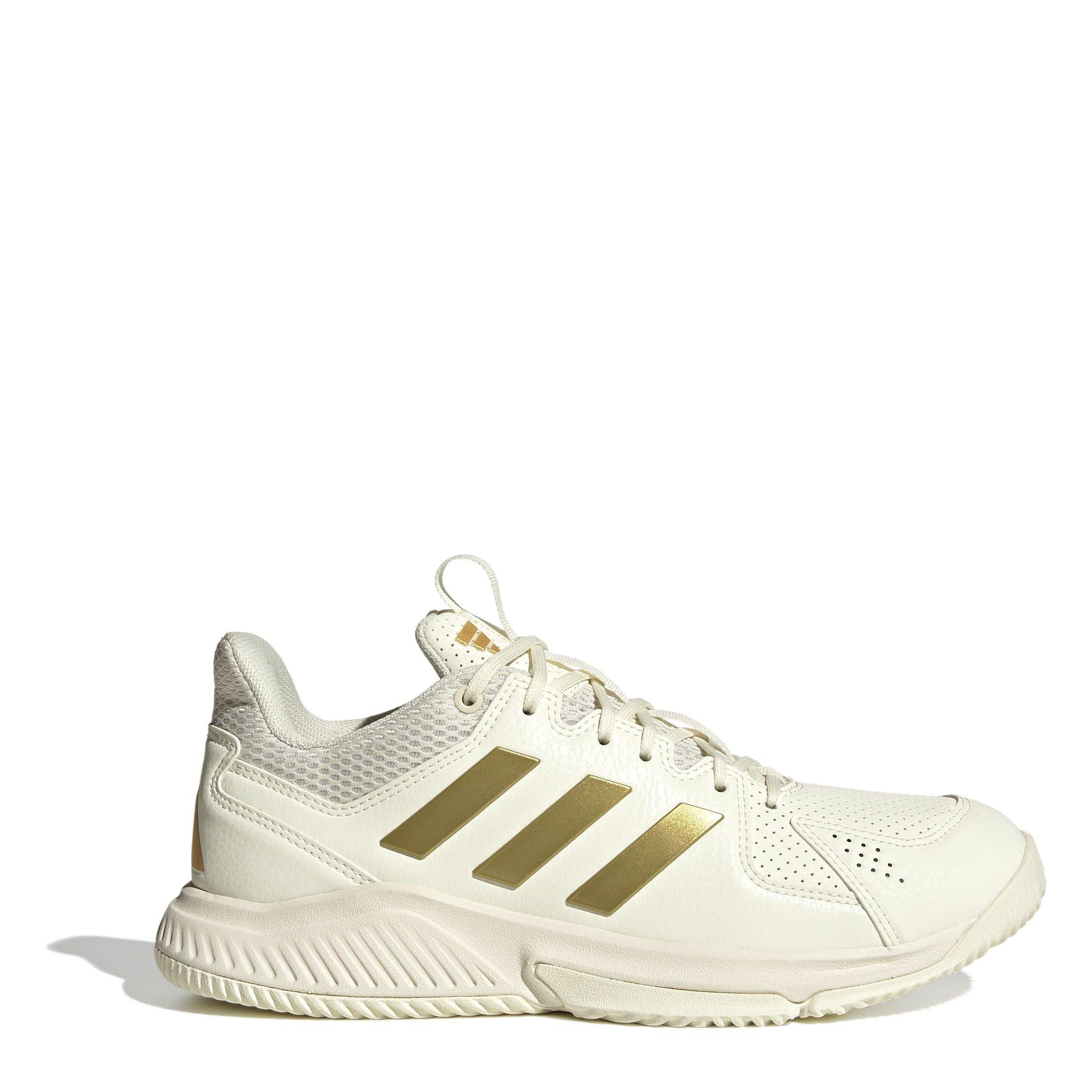 White/Gold - adidas - Women's Court Flight Netball Shoes - 1