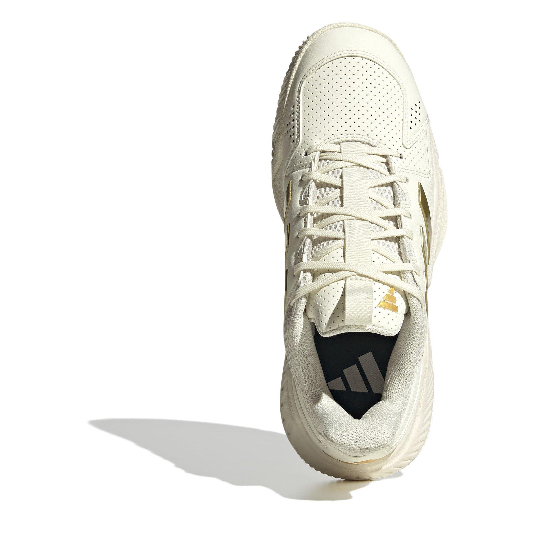 White/Gold - adidas - Court Flight Netball Shoes - 5