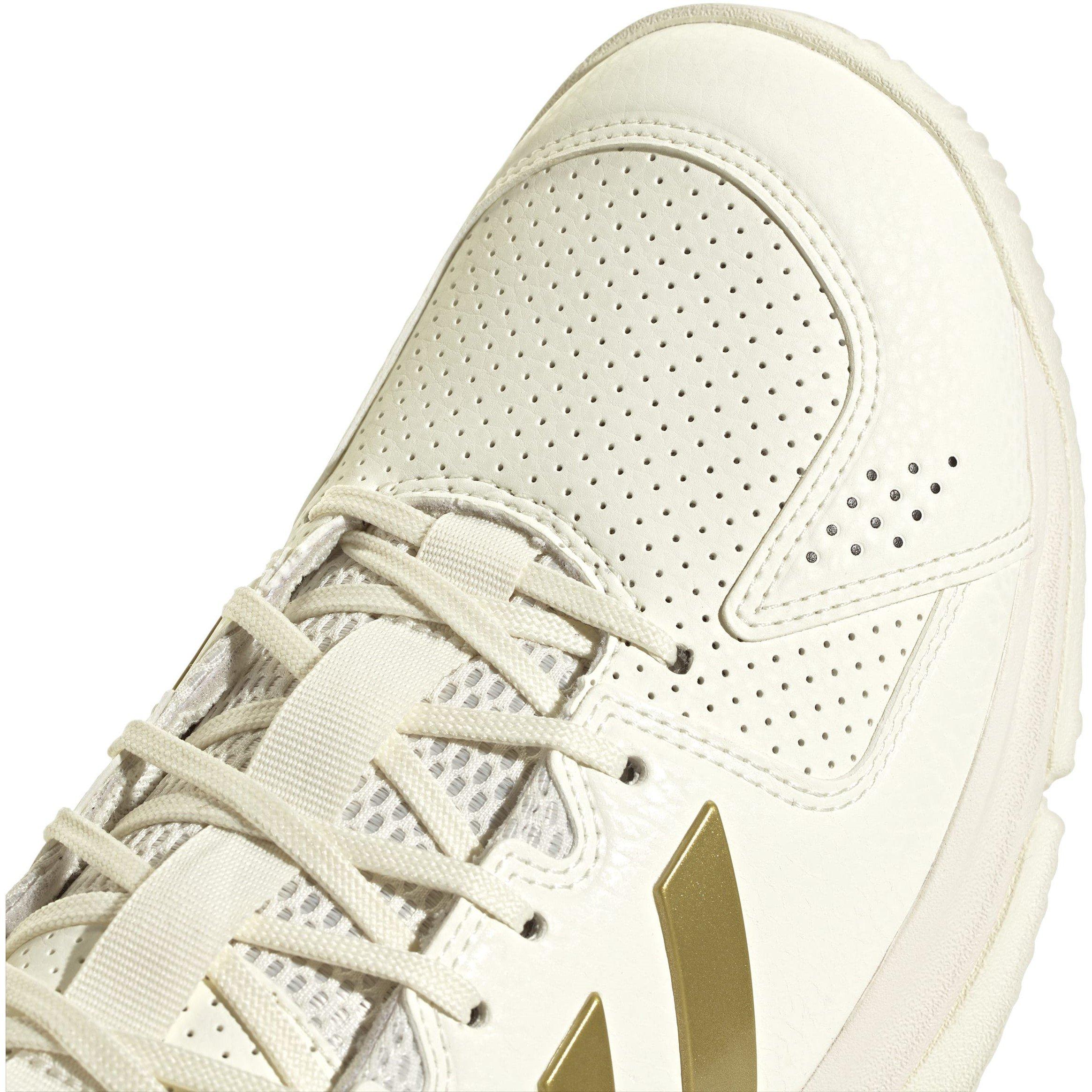 White/Gold - adidas - Court Flight Netball Shoes - 7