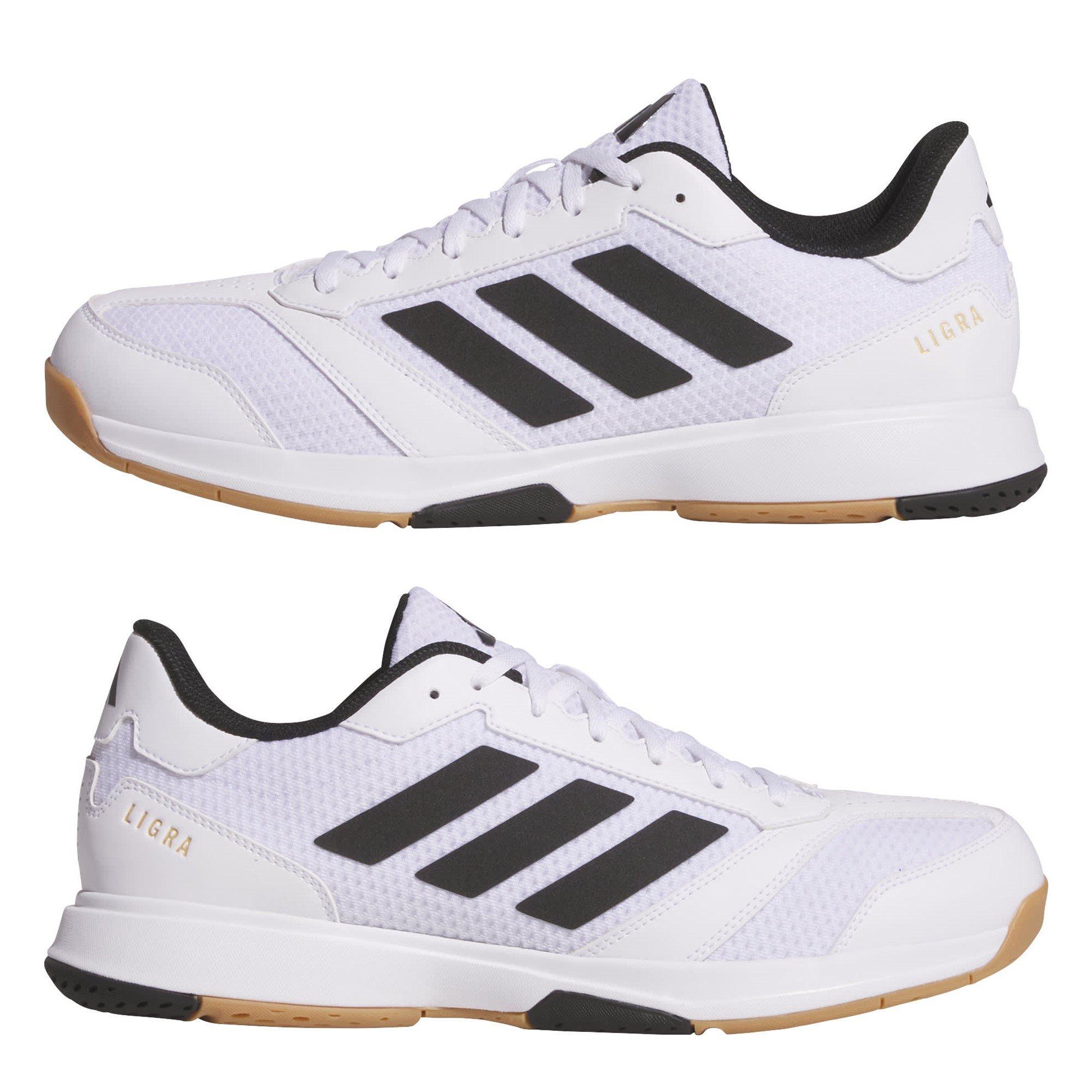 Blanc/Noir/Blanc - adidas - Ligra 8 Indoor Shoes - 9