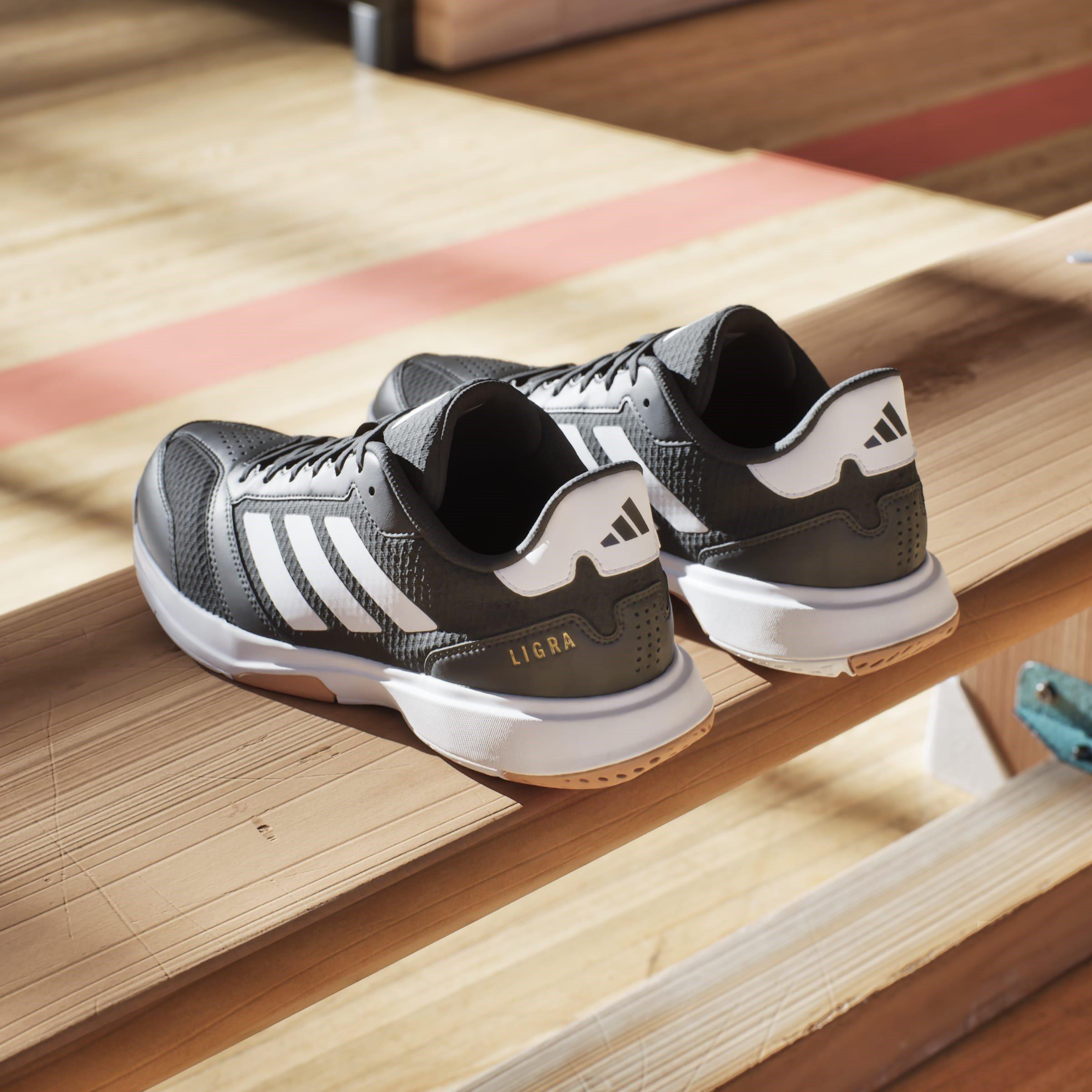 Schwarz/Weiß - adidas - Ligra 8 Indoor Shoes - 14