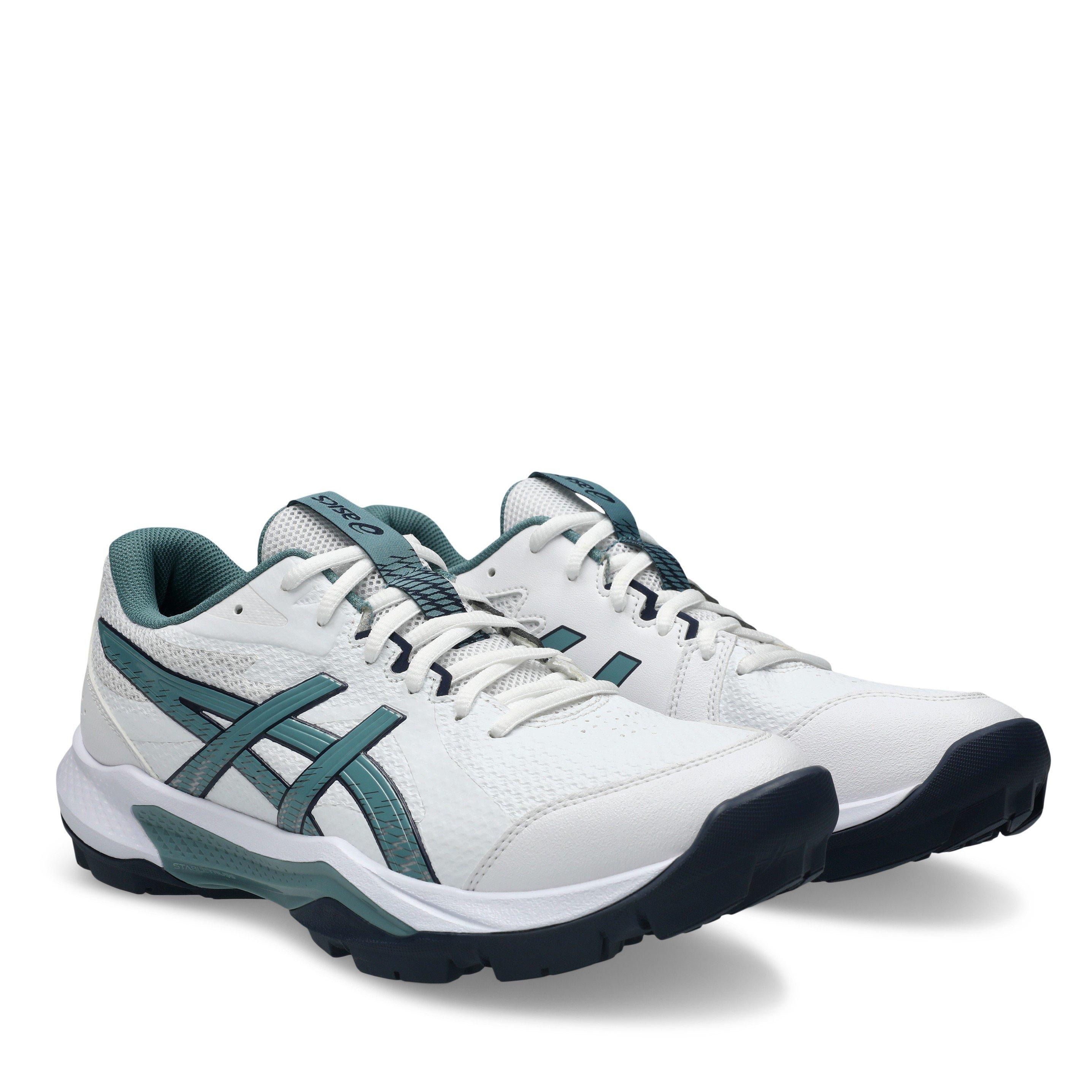 White/Fggy Teal - Asics - Unisex Peake 63 Astro Hockey Shoes - 4