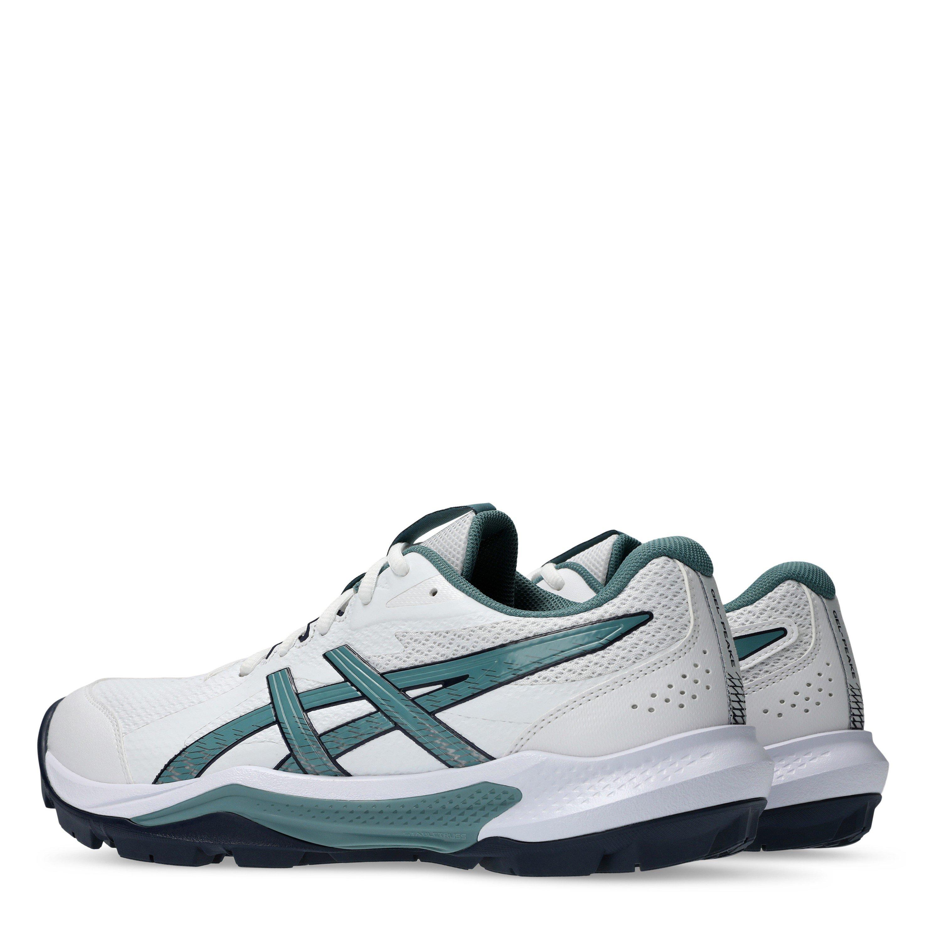 White/Fggy Teal - Asics - Unisex Peake 63 Astro Hockey Shoes - 5