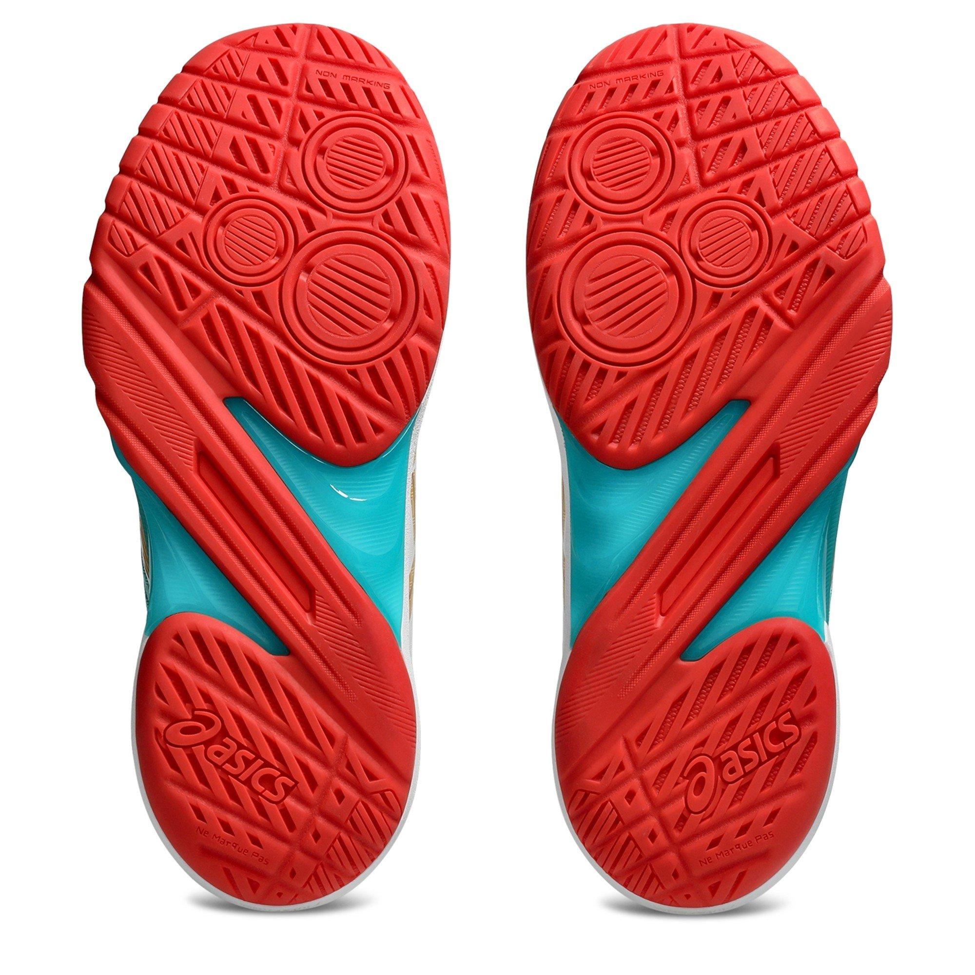 Wht/Sea Glass - Asics - Powerbreak Netball Shoes - 3