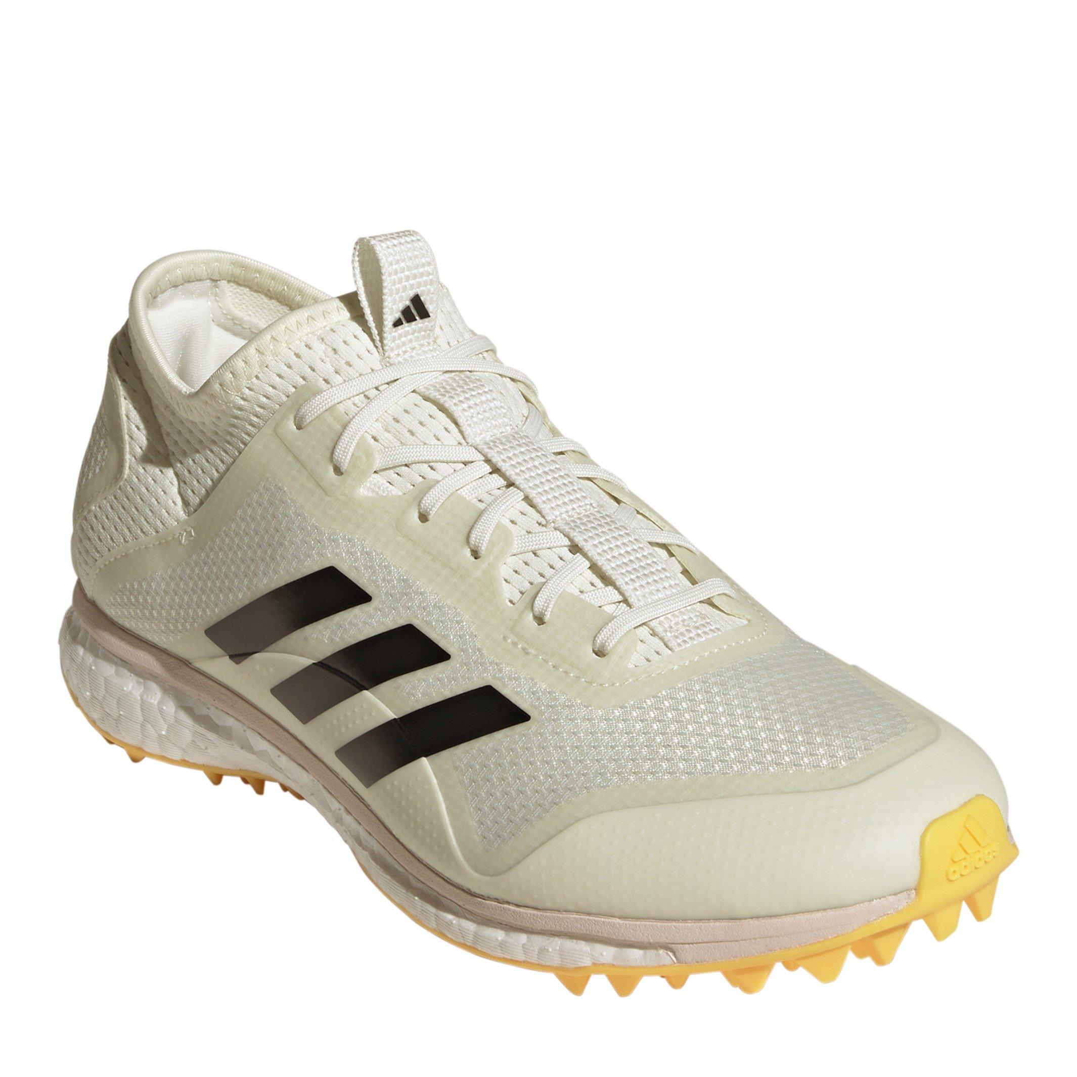 Ivory/Blk/Spark - adidas - Fabela X Empower Indoor Hockey Shoes - 3