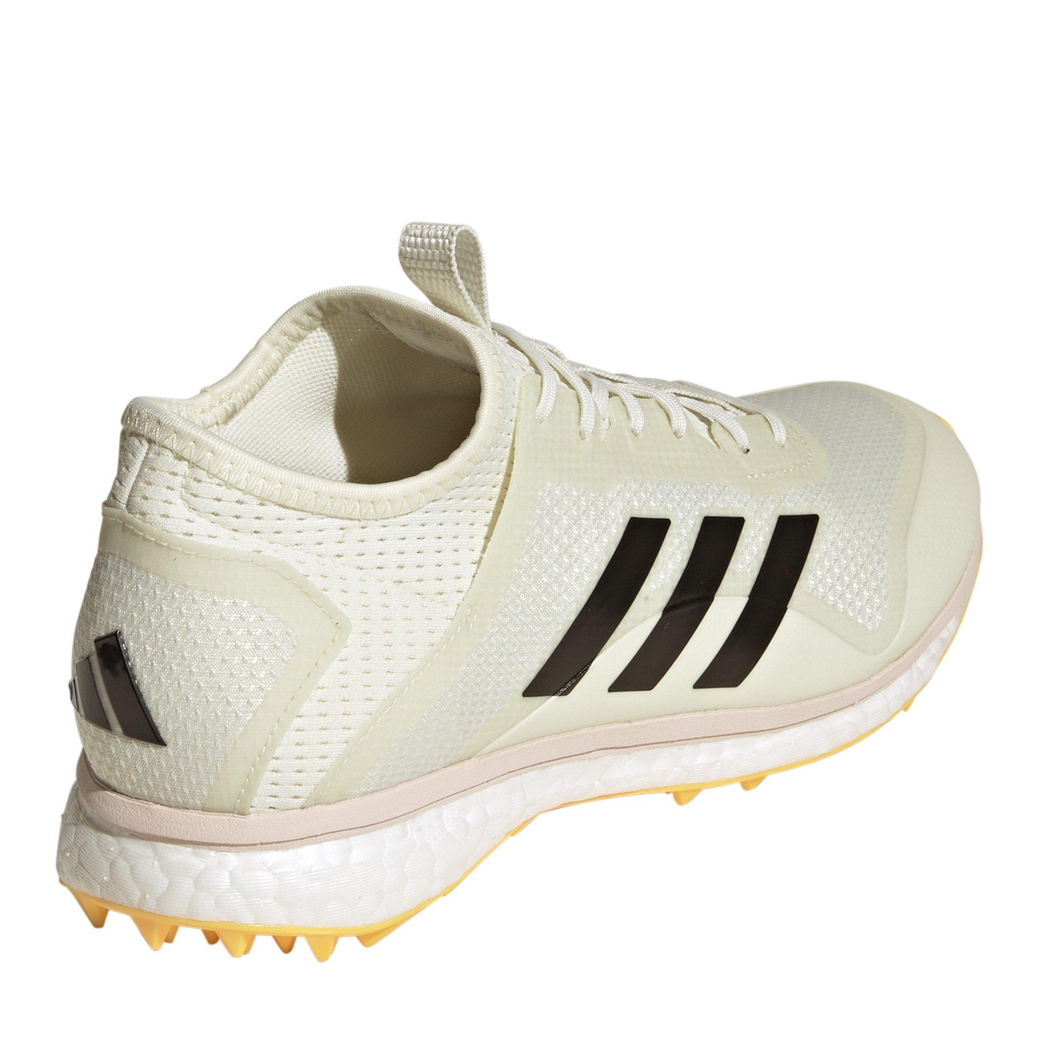 Ivory/Blk/Spark - adidas - Fabela X Empower Indoor Hockey Shoes - 4