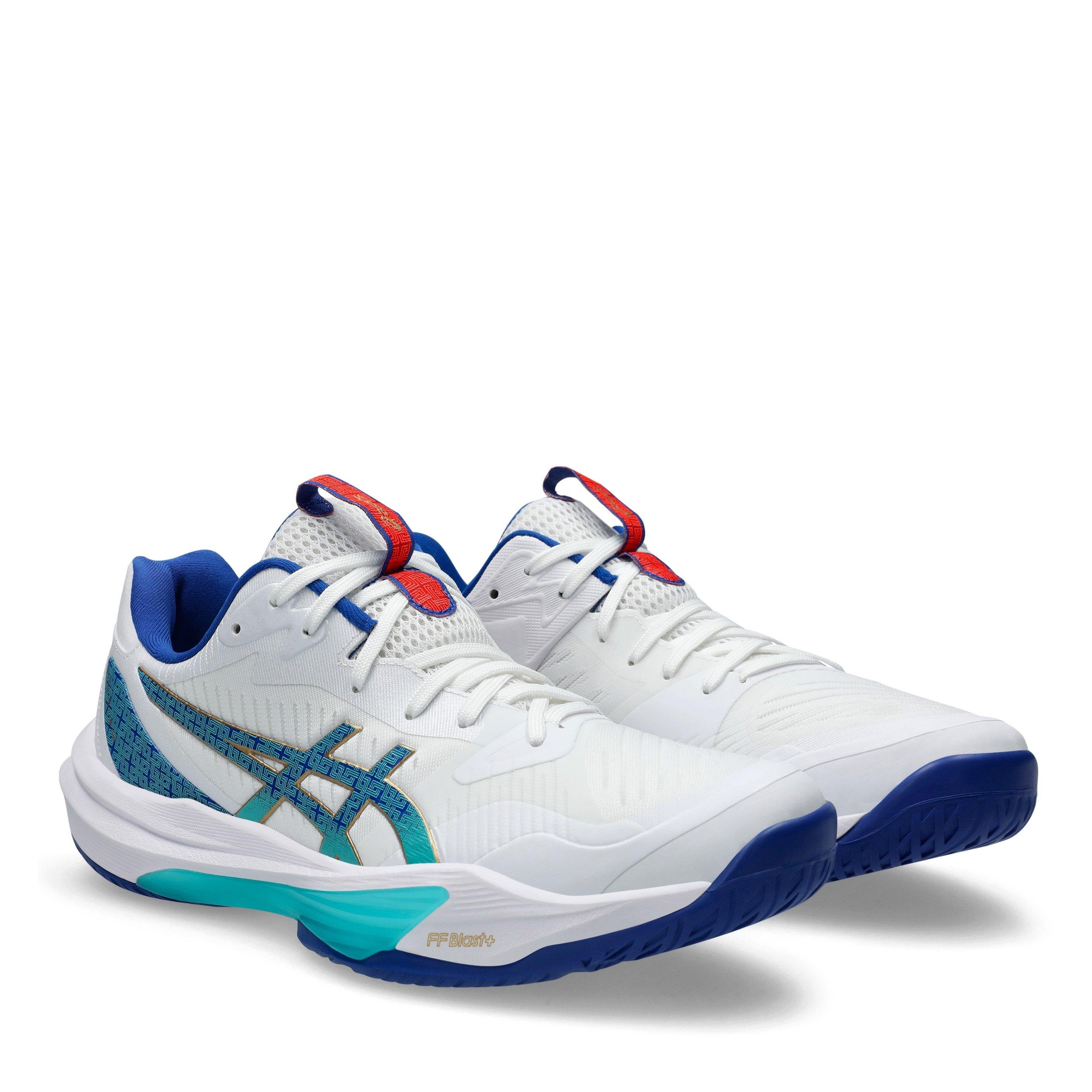 Wht/Asics Blue - Asics - Sky Elite Volleyball Shoes - 4