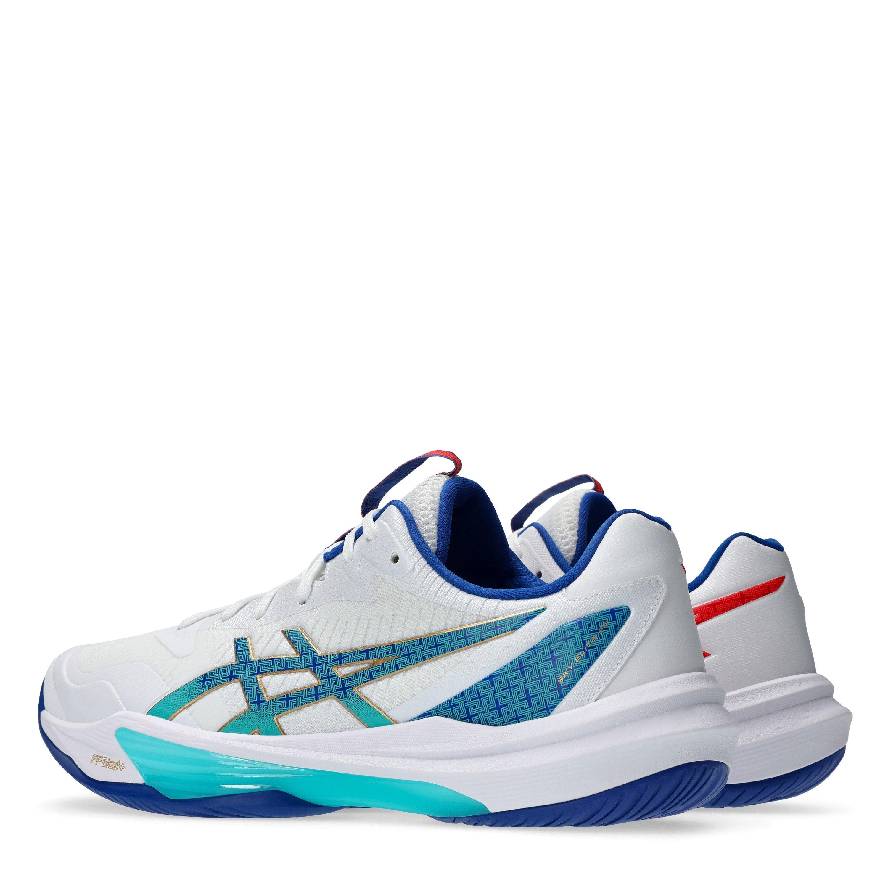 Wht/Asics Blue - Asics - Sky Elite Volleyball Shoes - 5
