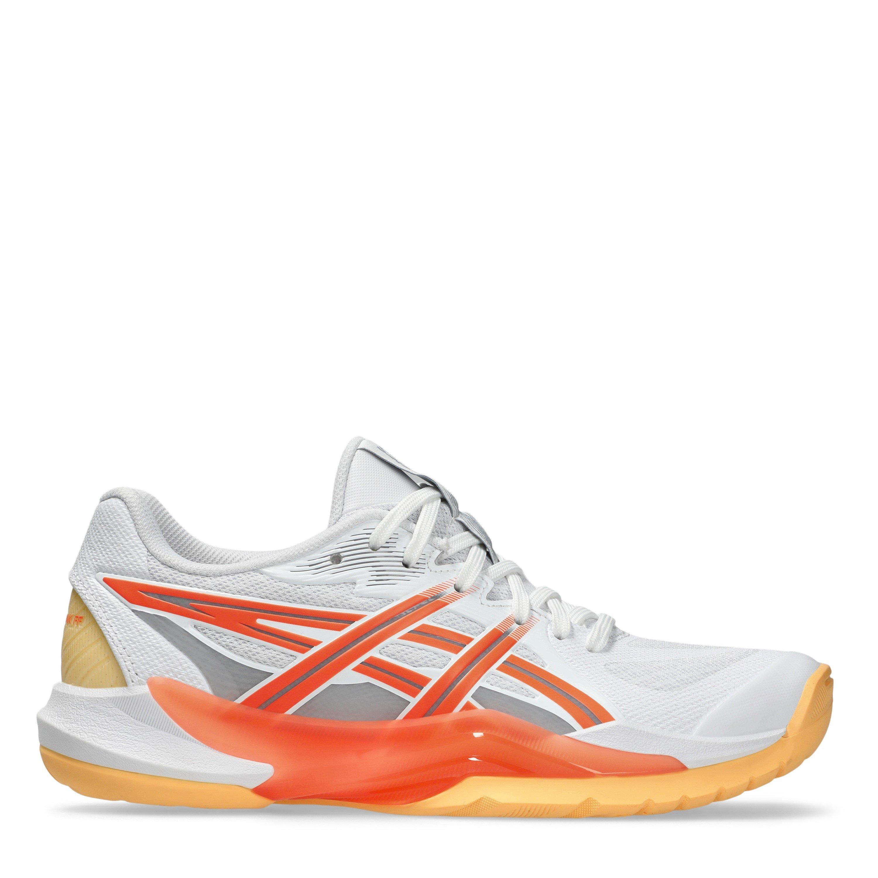 White/Coral - Asics - Powerbreak Ff Netball Shoes Womens - 1