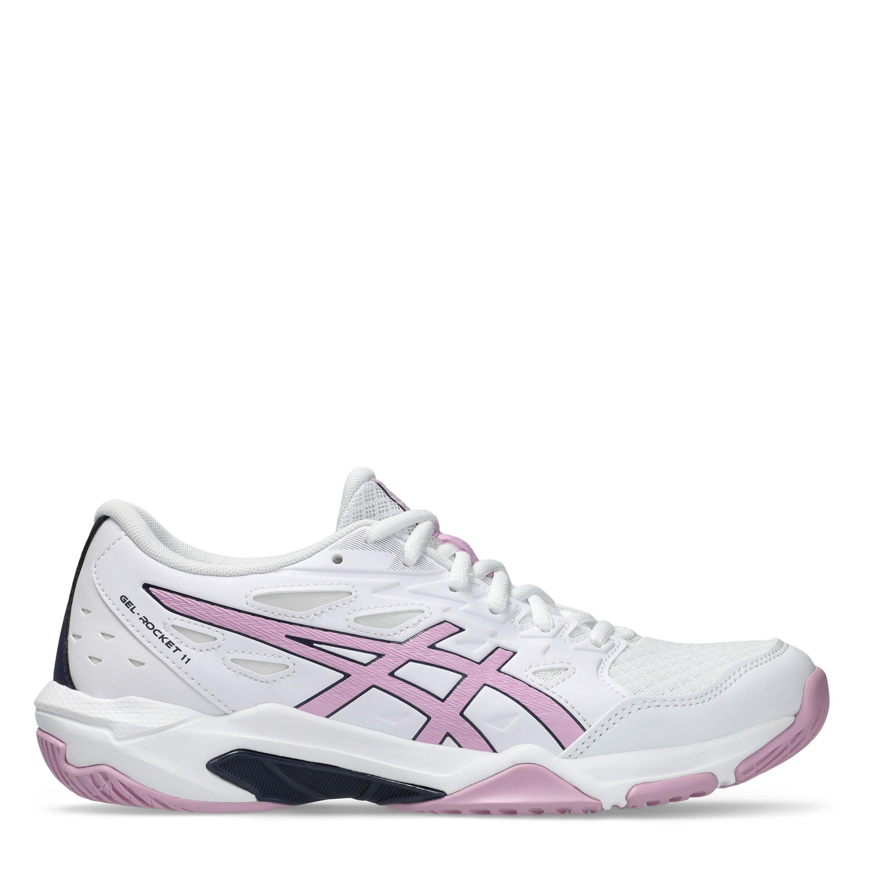White/Purple - Asics - Gel-Rocket 11 Netball Shoes Womens - 1