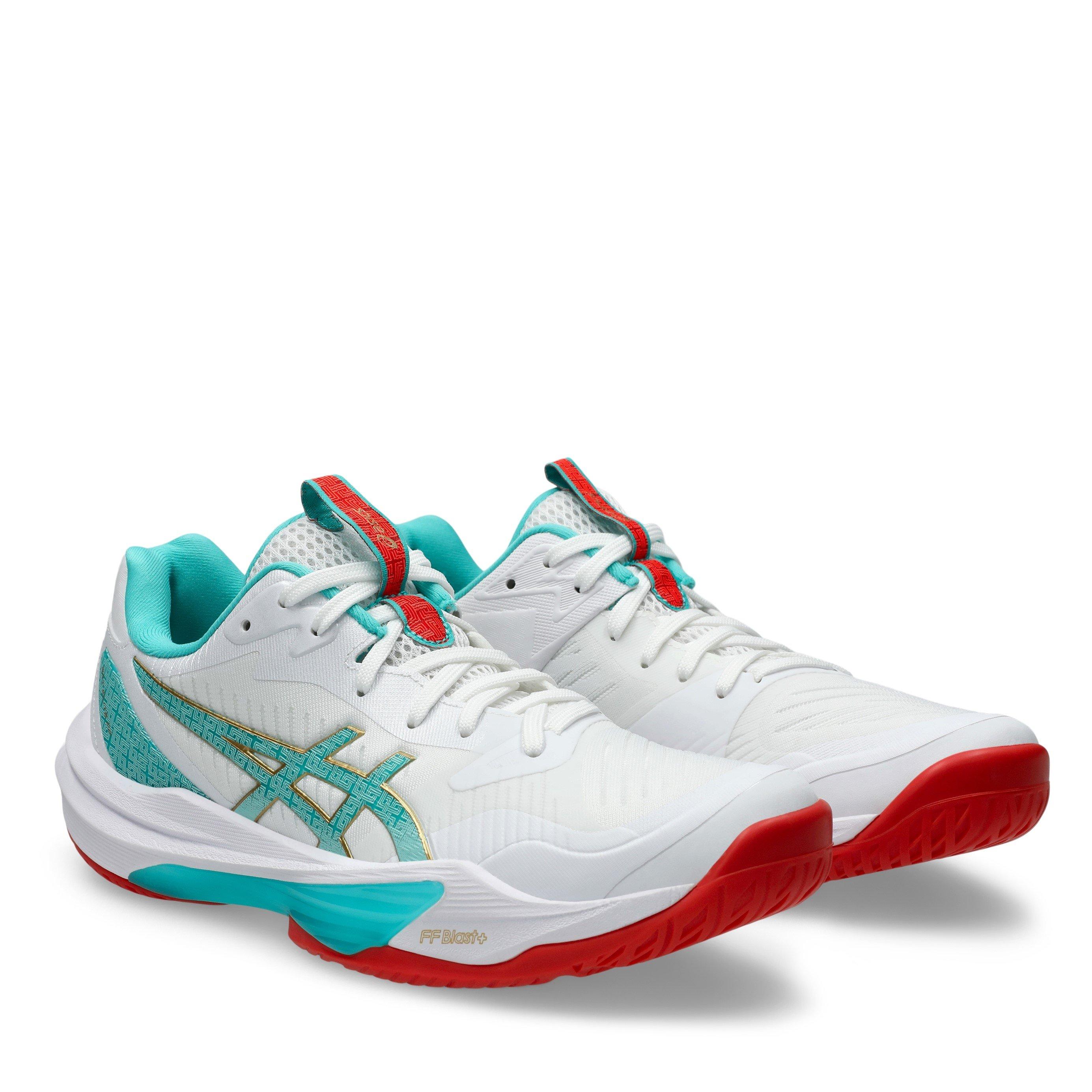 Wht/Sea Glass - Asics - Sky Elite Netball Shoes - 4