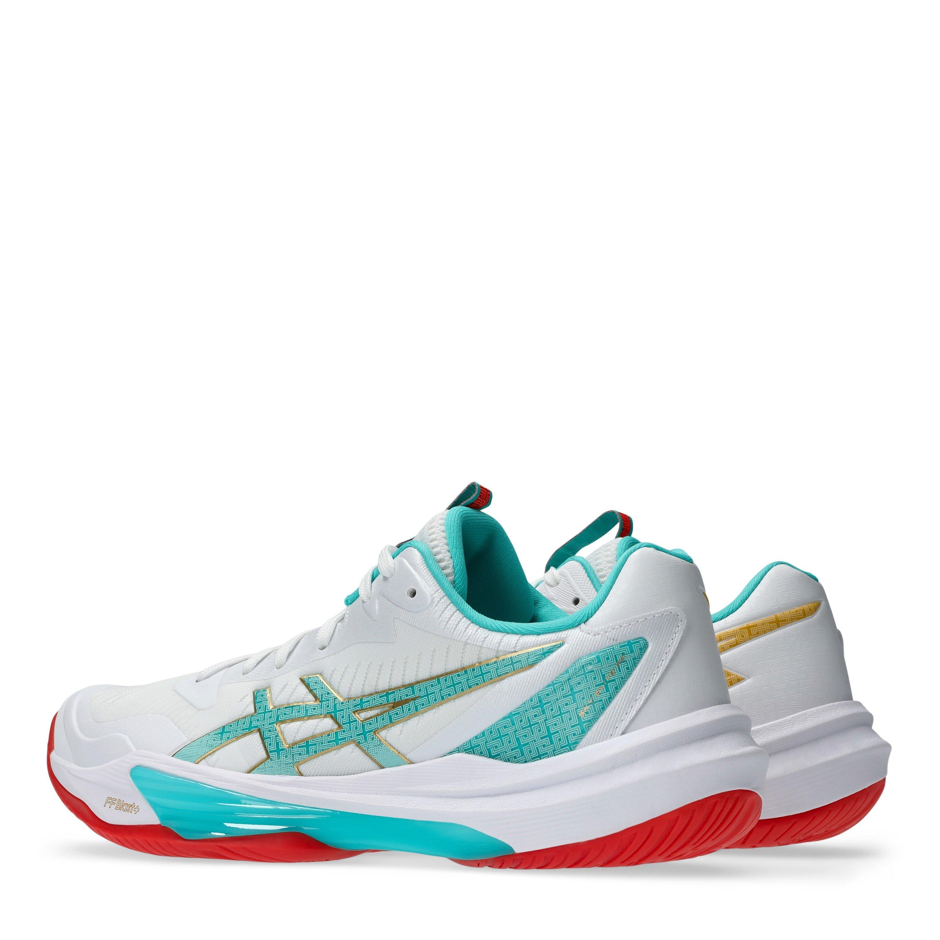 Wht/Sea Glass - Asics - Sky Elite Netball Shoes - 5