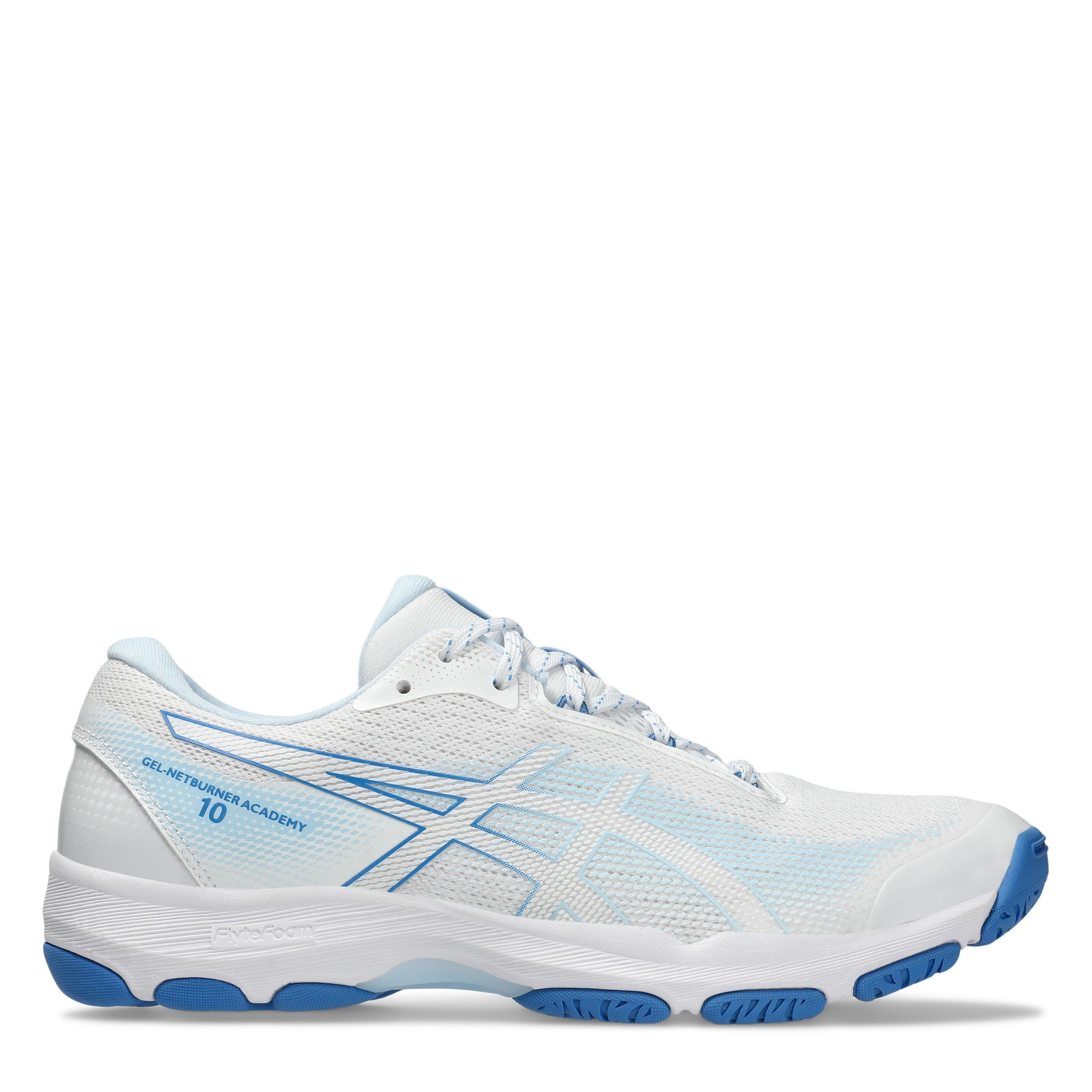 White/Blue - Asics - Gel-Netburner Academy 10 Netball Shoes Womens - 1