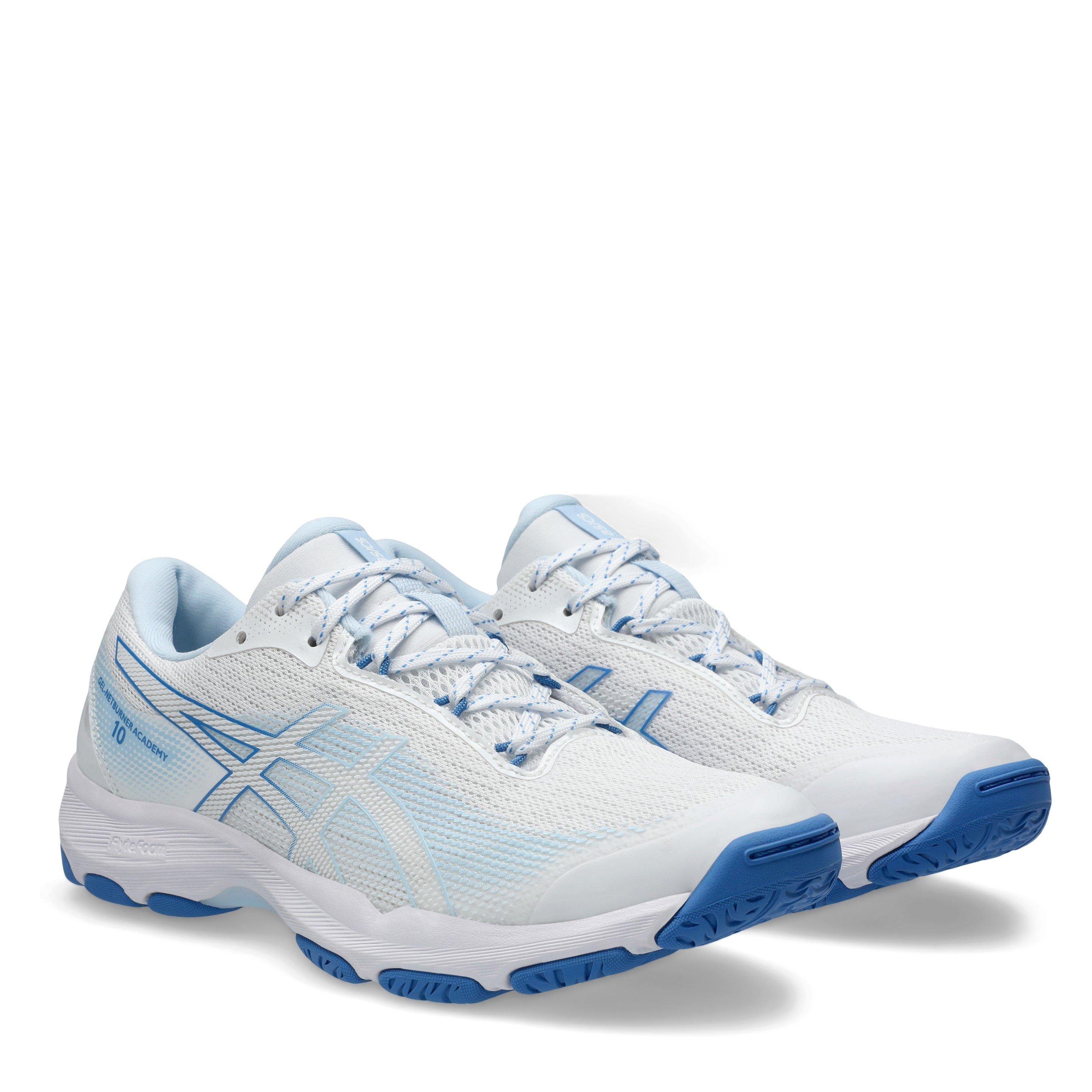 Branco/Azul - Asics - Gel-Netburner Academy 10 Netball Shoes Womens - 4