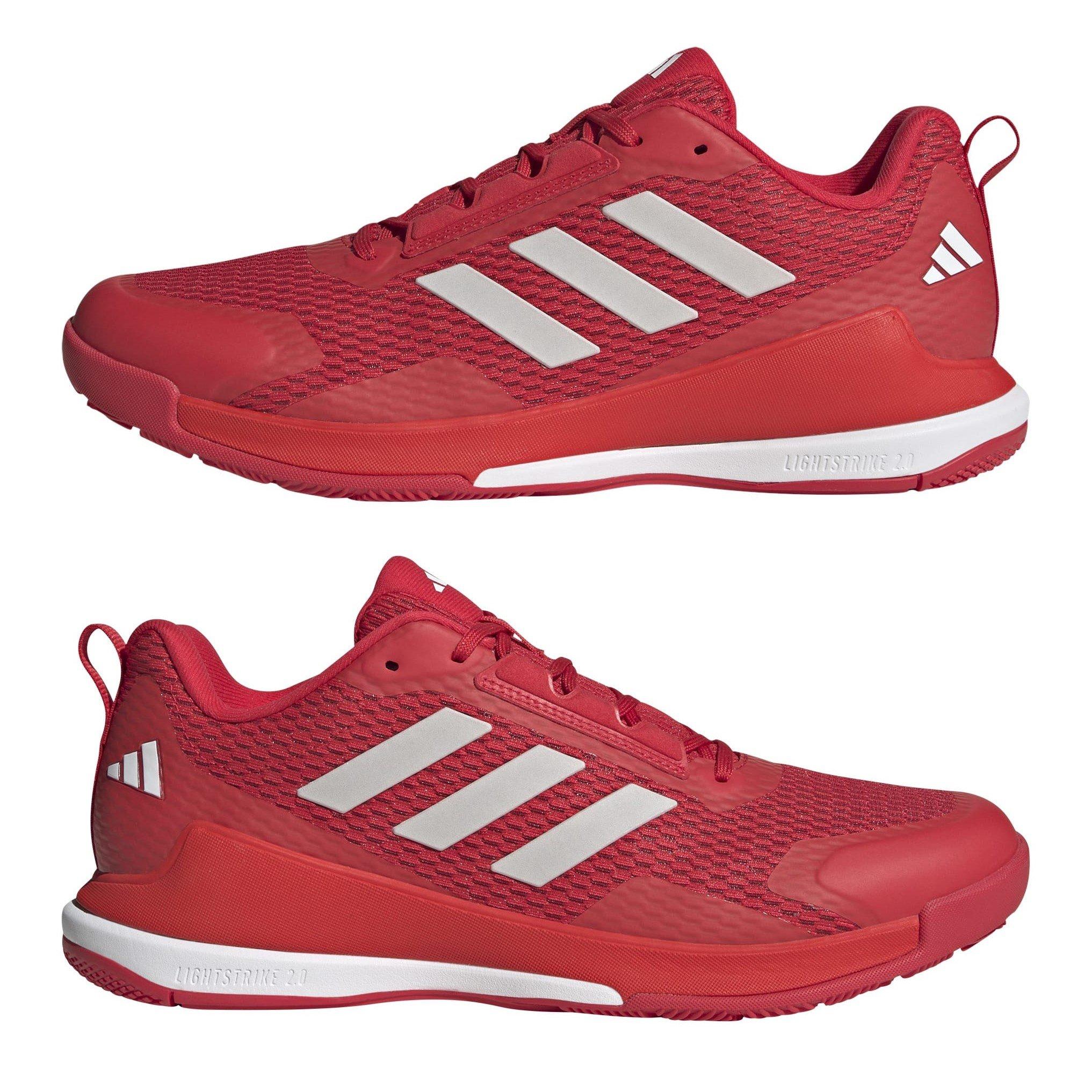 Rosso/Argento - adidas - Novaflight 2 Indoor Shoes - 9