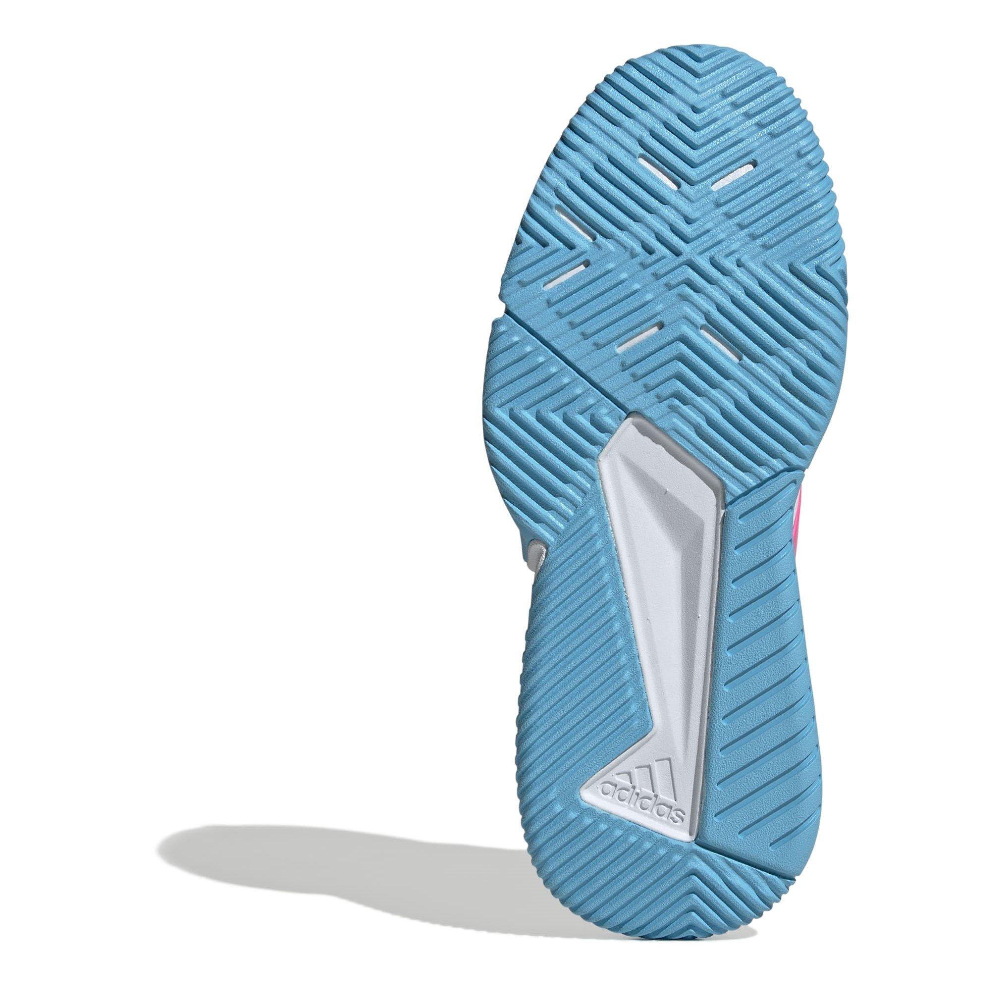 Branco/Rosa - adidas - Court Flight Indoor Shoes Womens - 6