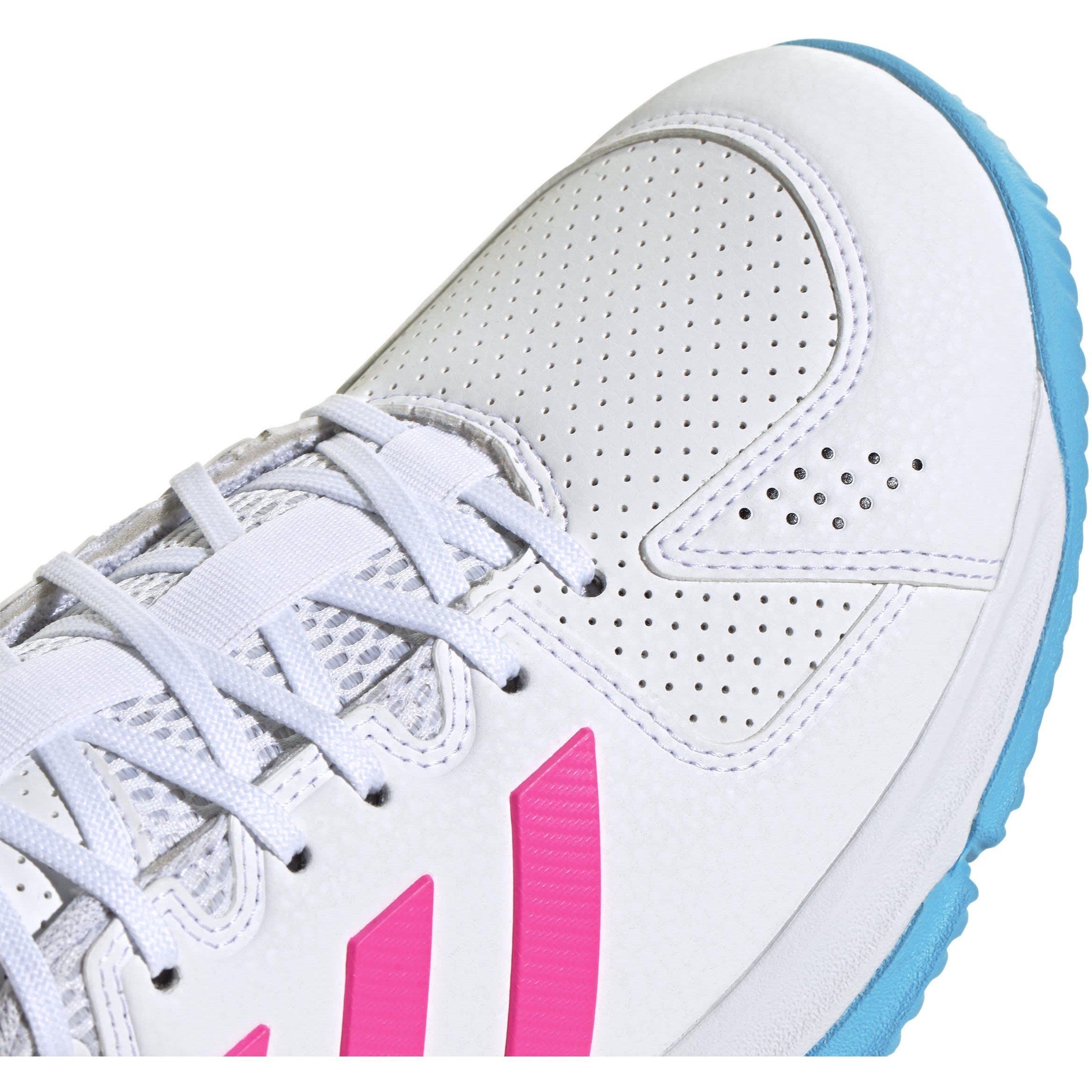 Branco/Rosa - adidas - Court Flight Indoor Shoes Womens - 7