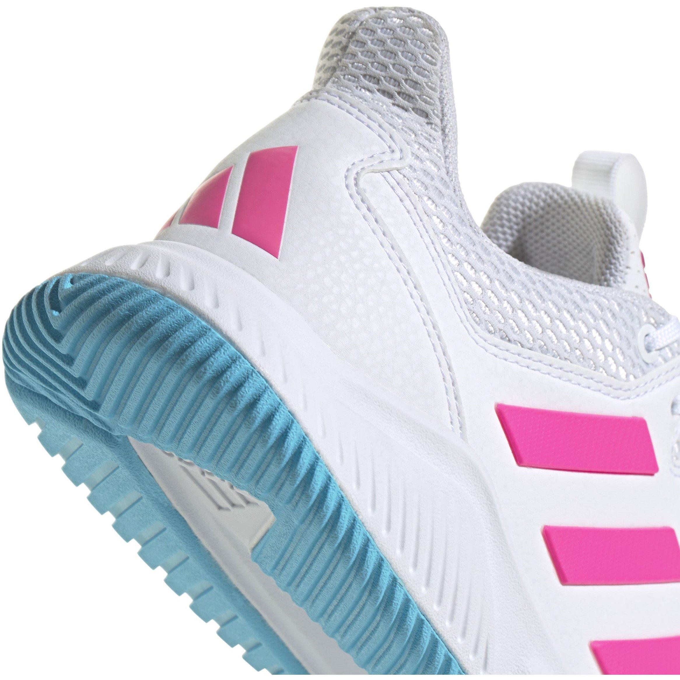 Branco/Rosa - adidas - Court Flight Indoor Shoes Womens - 8