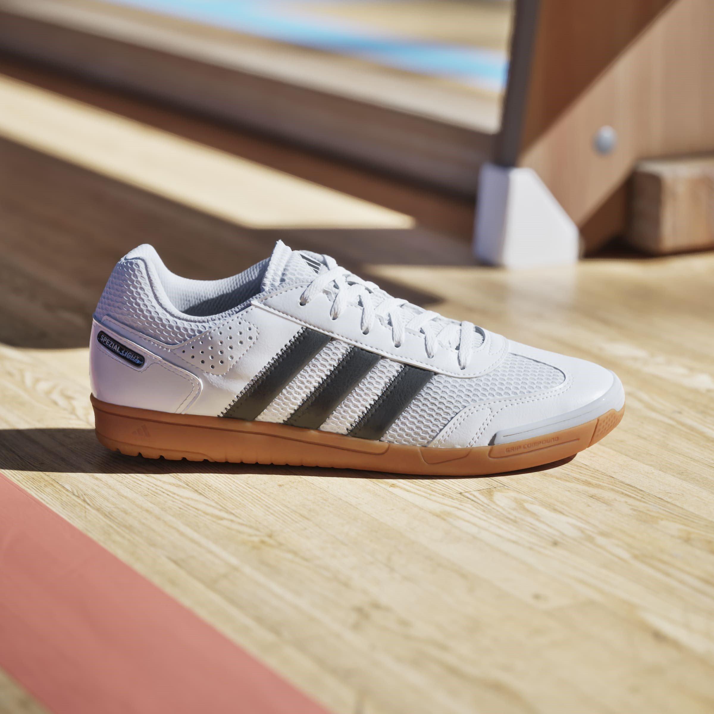 Wit/Gom - adidas - Spezial Light Handball Trainers Adults - 11