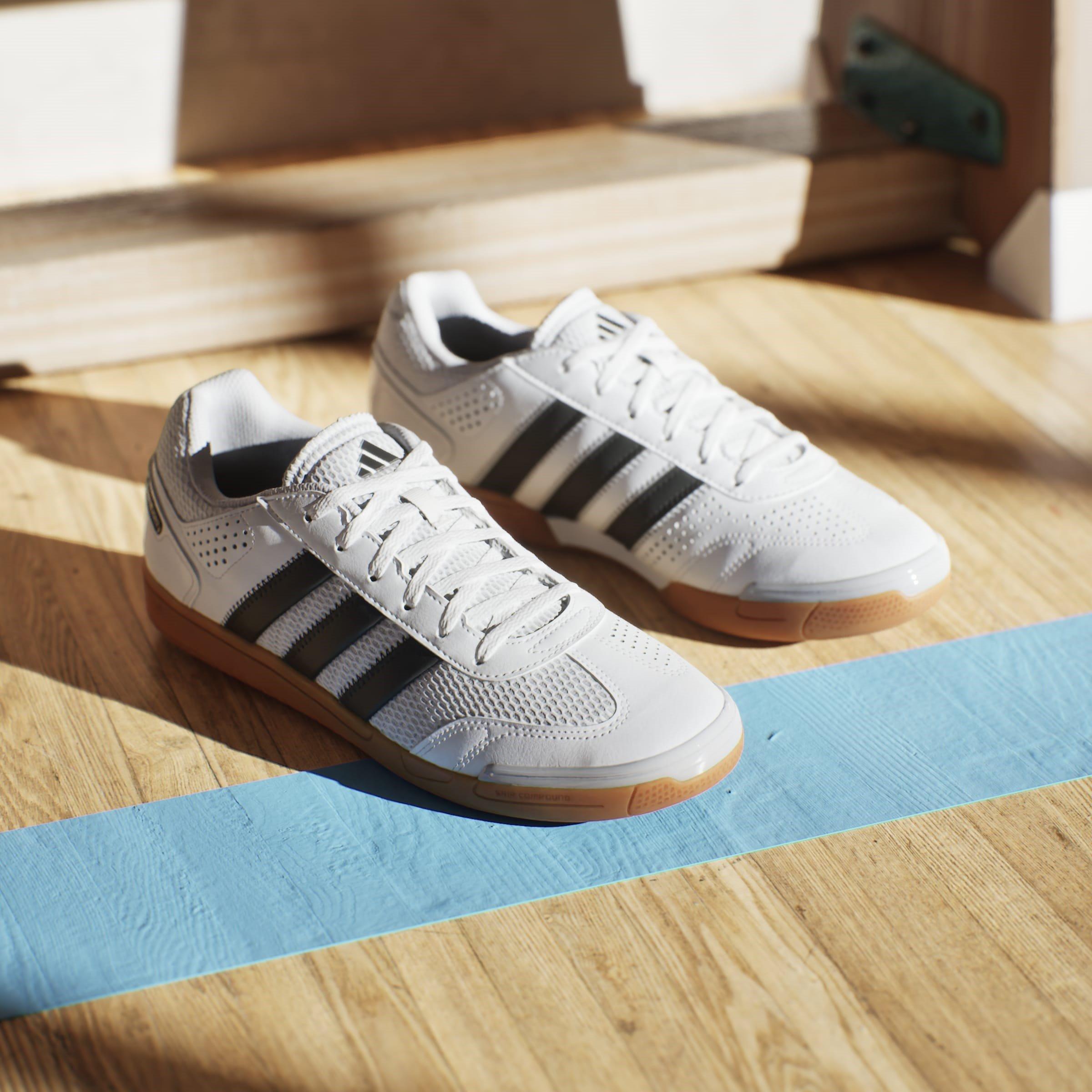 Wit/Gom - adidas - Spezial Light Handball Trainers Adults - 13