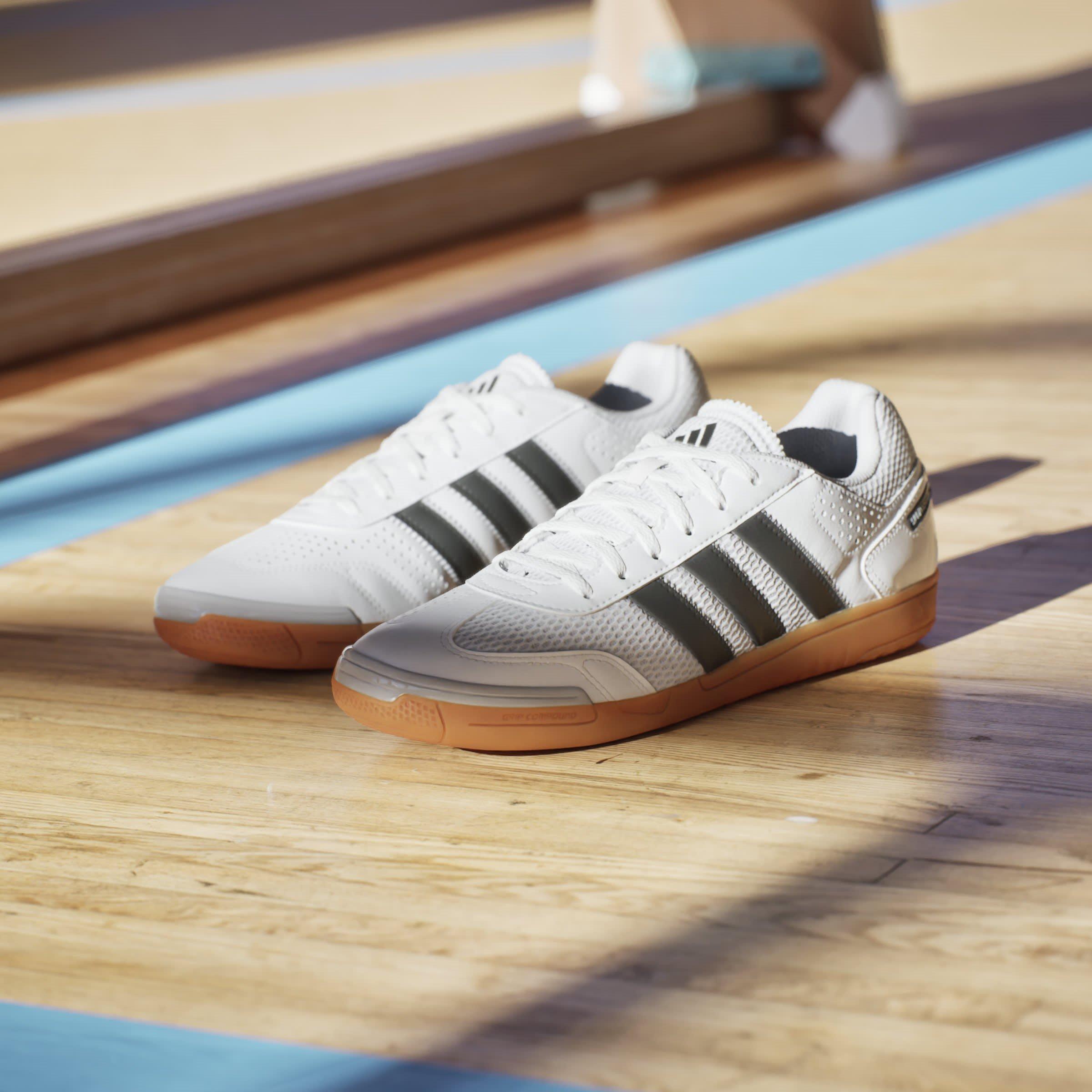 Wit/Gom - adidas - Spezial Light Handball Trainers Adults - 15