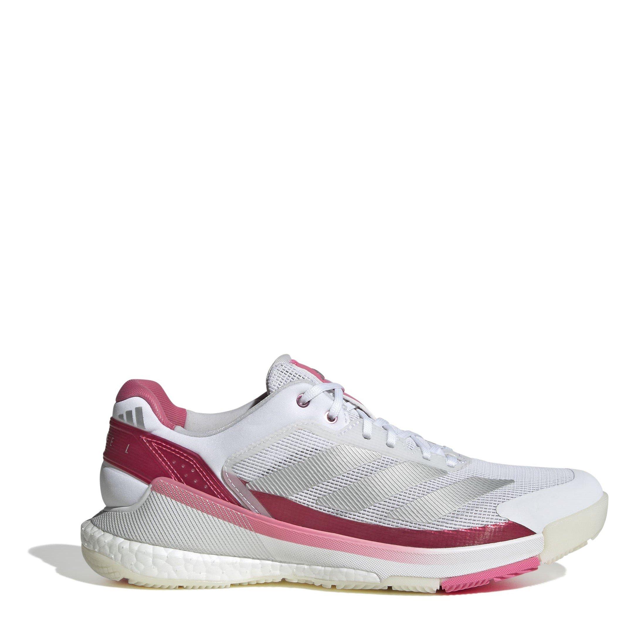 Adidas Women's Crazyquick Boost Padel Shoes - White/Silver - 5 (38)