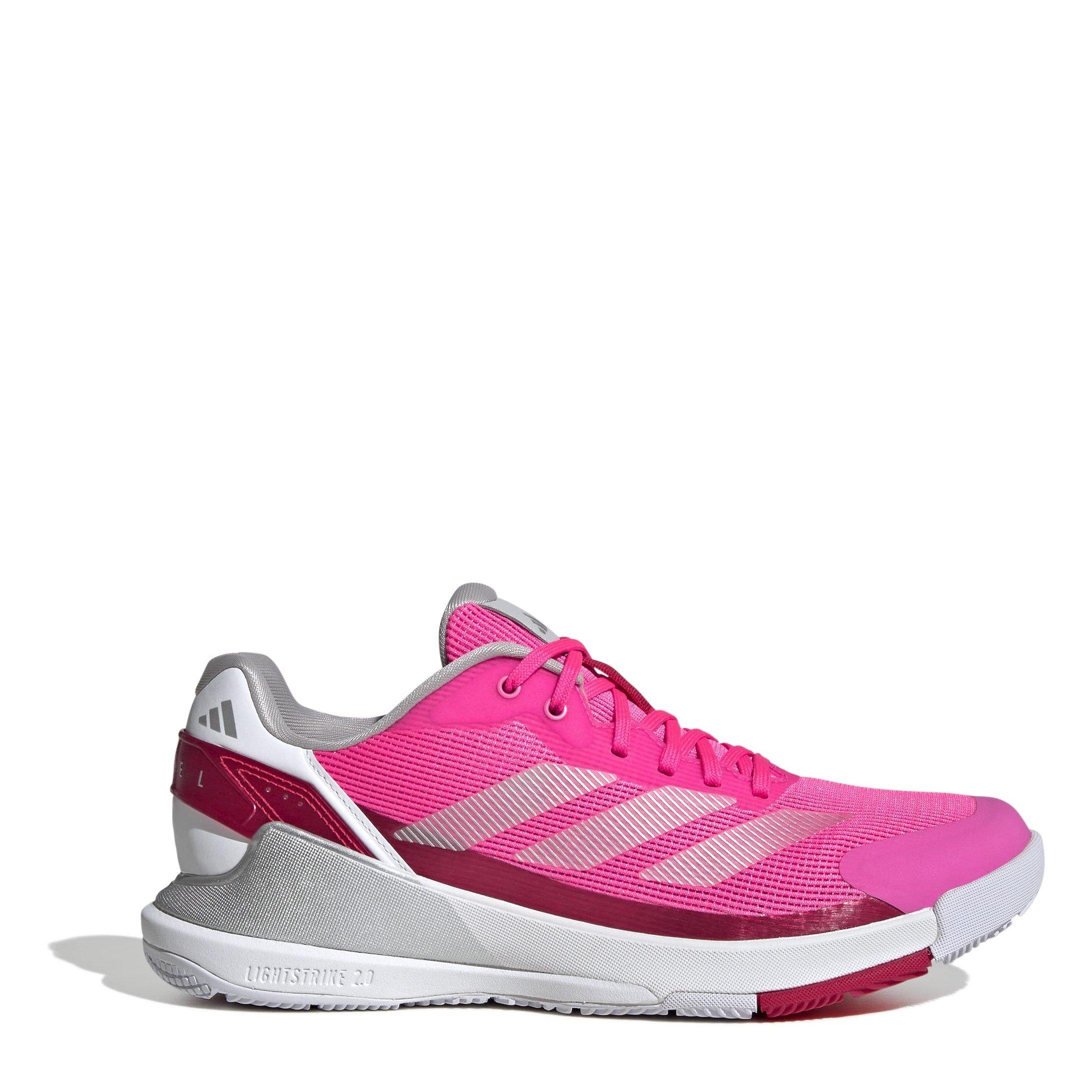Adidas Women's Crazyquick Lightstrike Padel Shoes - Pink/Silver - 4 (36.7)