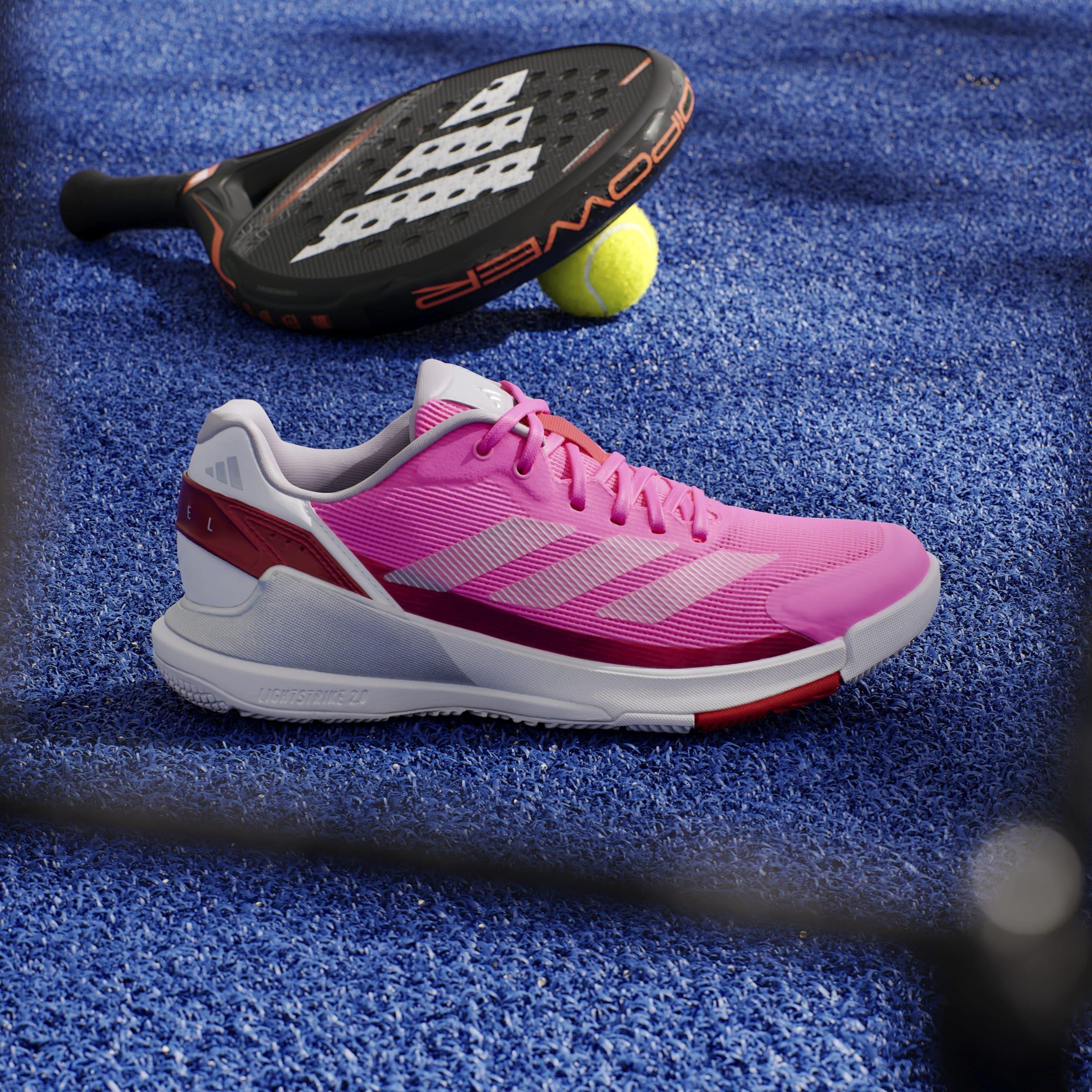 Pink/Sølv - adidas - Crazyquick Lightstrike Padel Shoes - 11