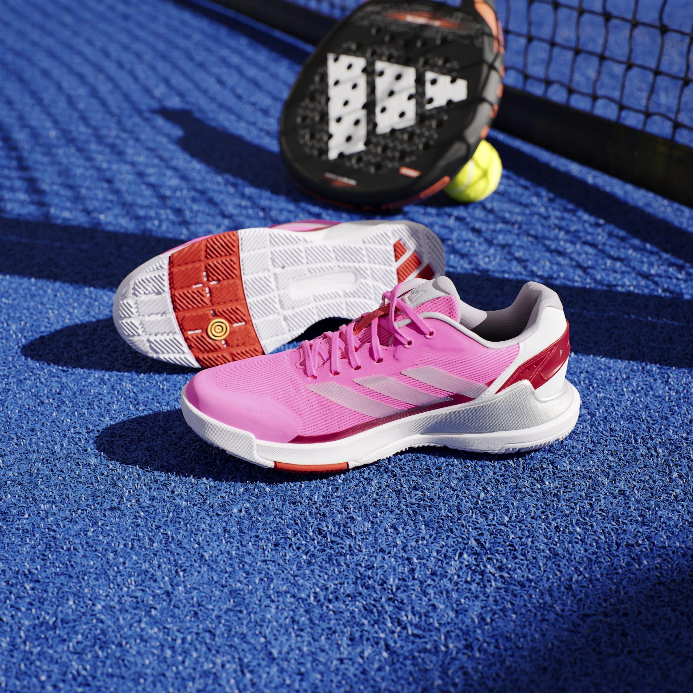 Pink/Sølv - adidas - Crazyquick Lightstrike Padel Shoes - 12