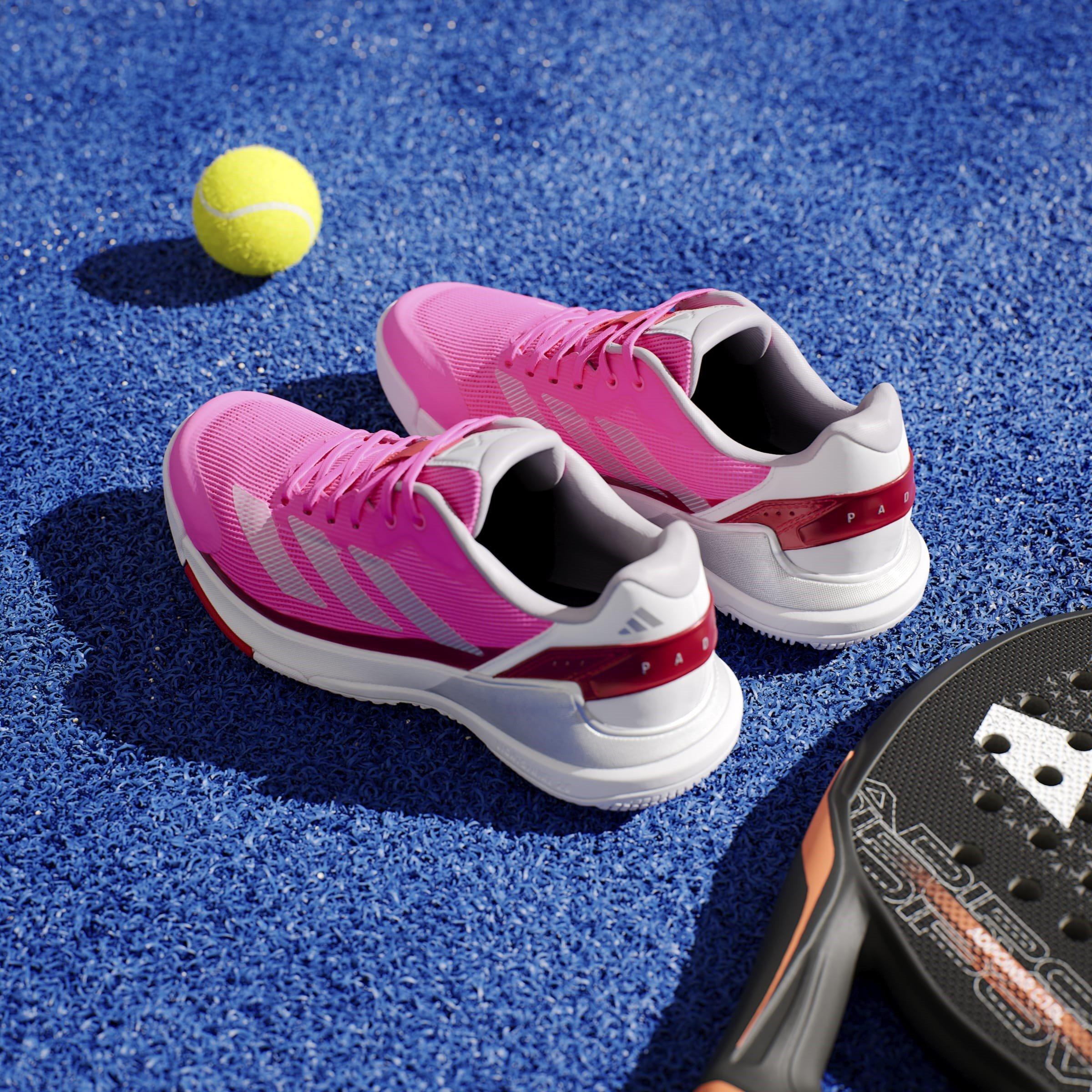 Pink/Sølv - adidas - Crazyquick Lightstrike Padel Shoes - 14