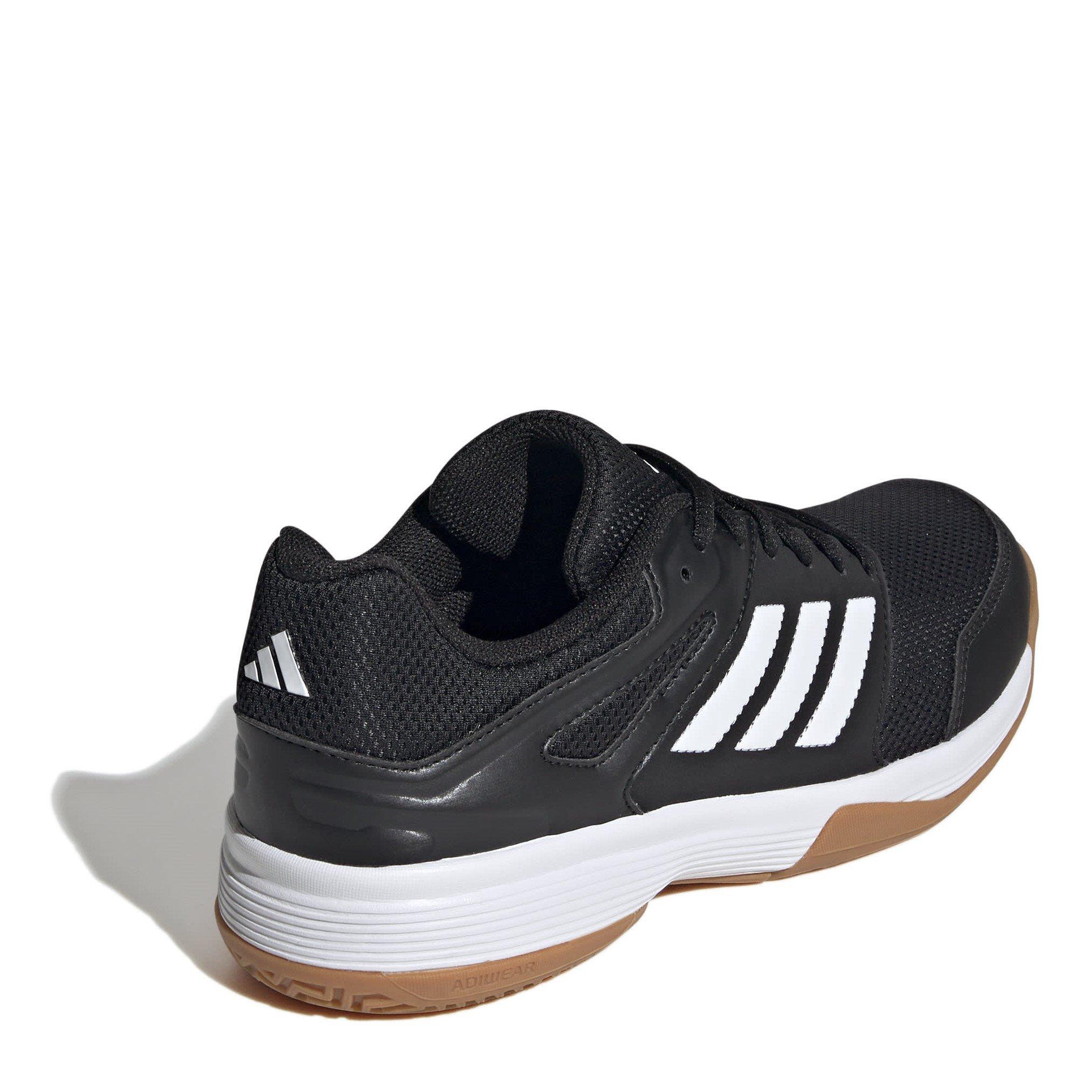 Black/White - adidas - Speedcourt Indoor Shoes Womens - 4