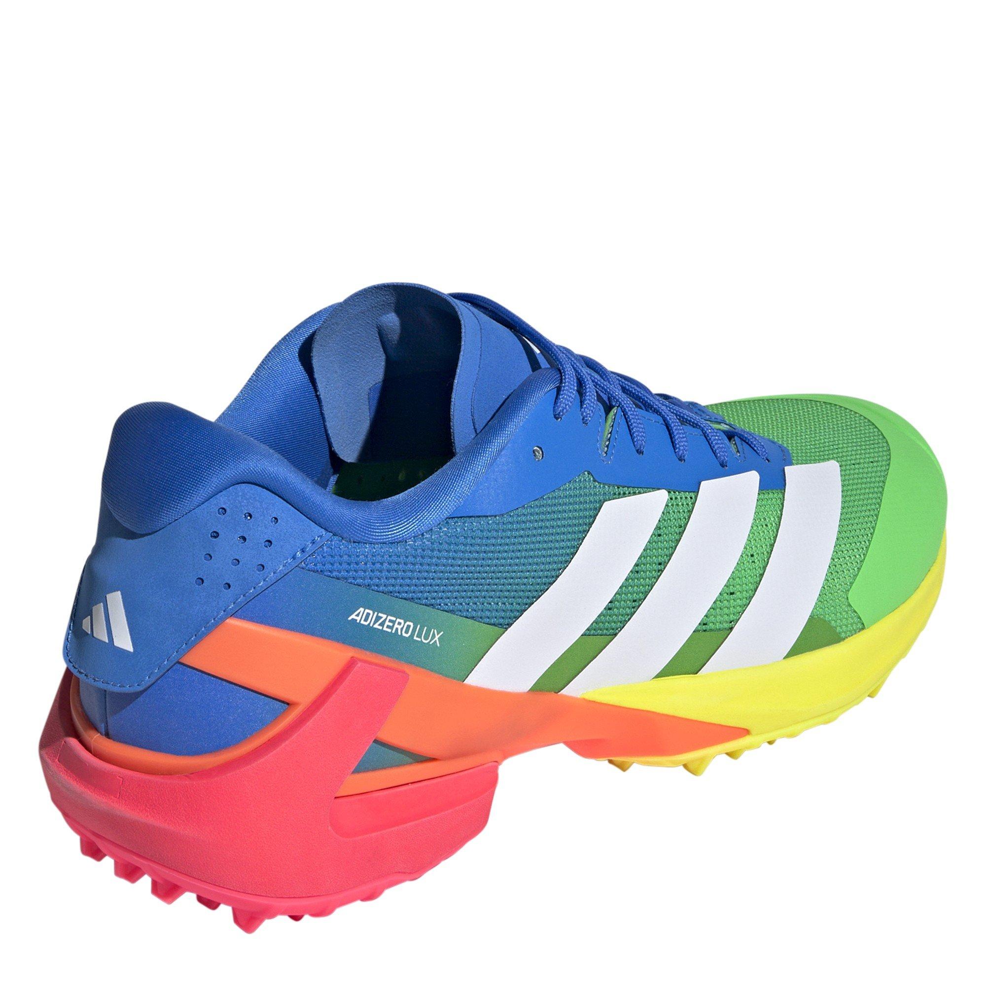 Blue/Wht/Gre - adidas - Men's Adizero Lux 3 Astro Hockey Shoes - 4