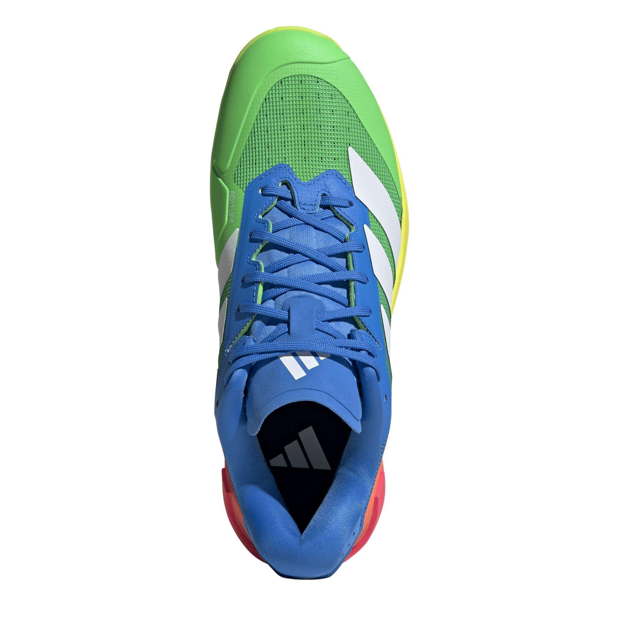 Blue/Wht/Gre - adidas - Men's Adizero Lux 3 Astro Hockey Shoes - 5