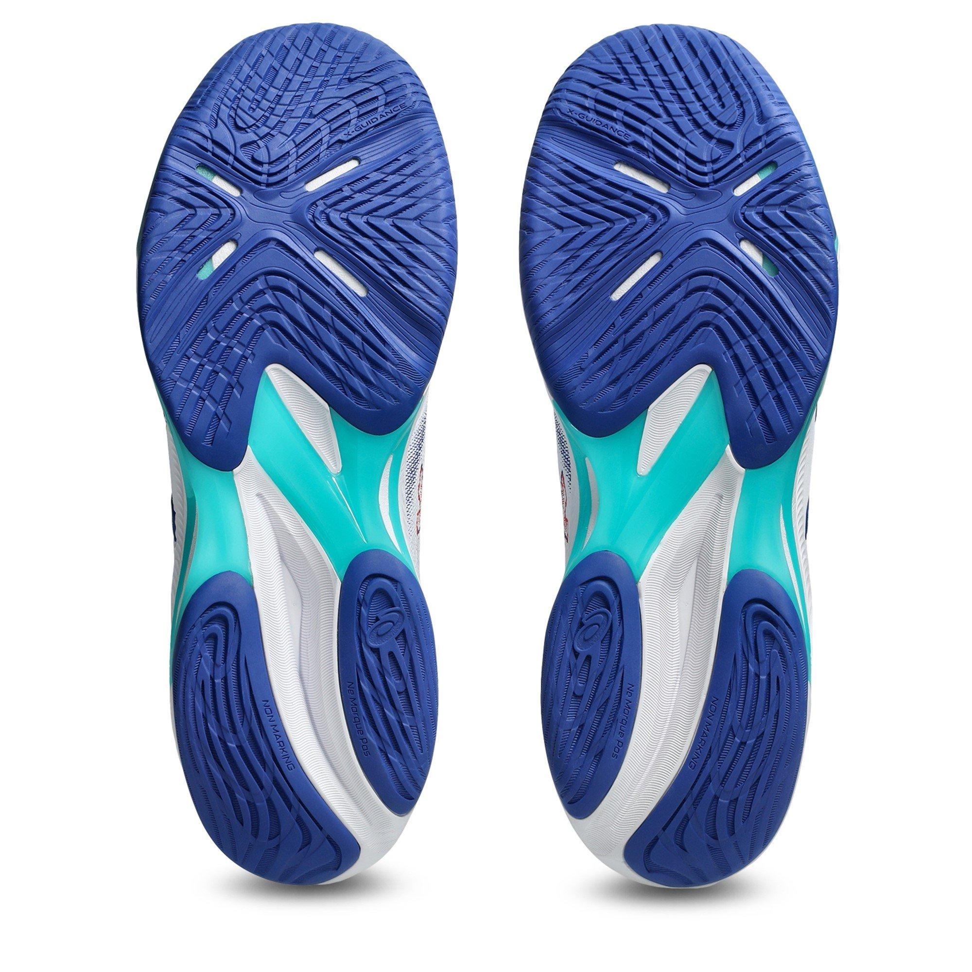 Wht/Asics Blue - Asics - Netburner Ballistic Volleyball Shoes - 3