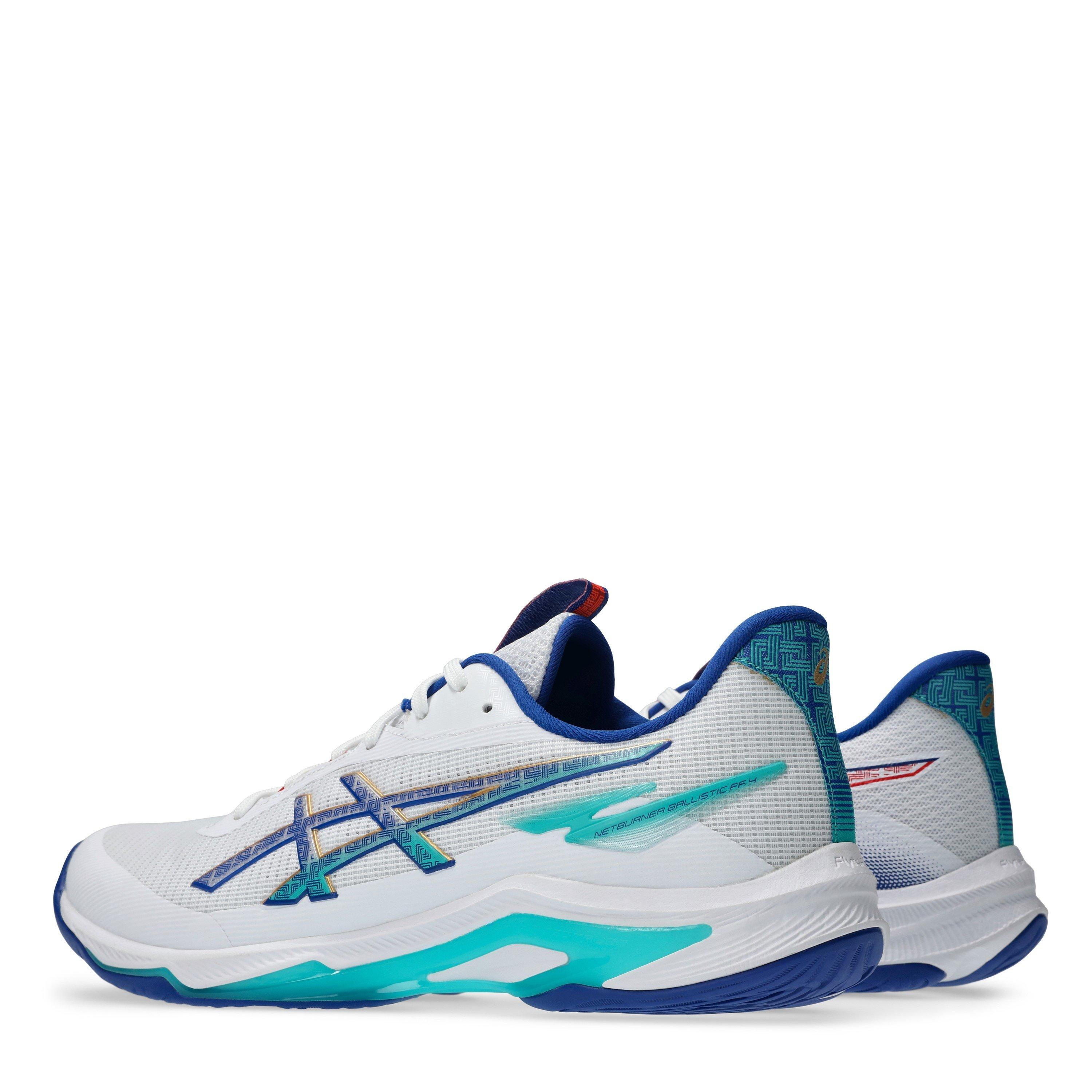 Wht/Asics Blue - Asics - Netburner Ballistic Volleyball Shoes - 5